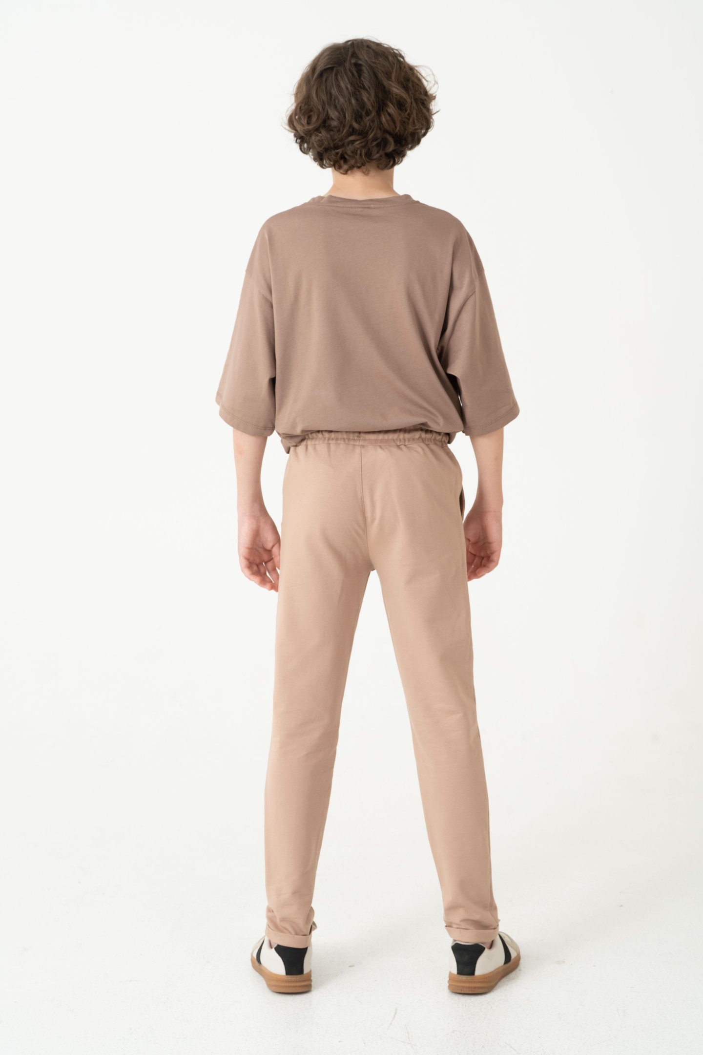 Duble Paça Kemer Düğmeli Erkek Çocuk Eşofman Altı