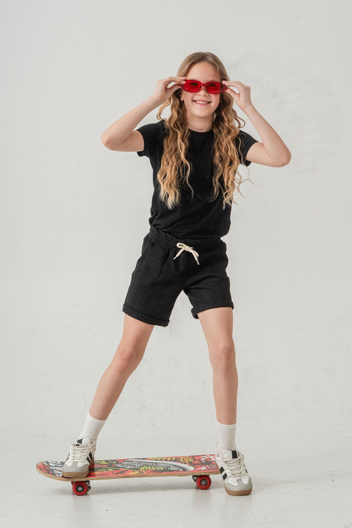 Duble Paçalı Kız Çocuk Şort 