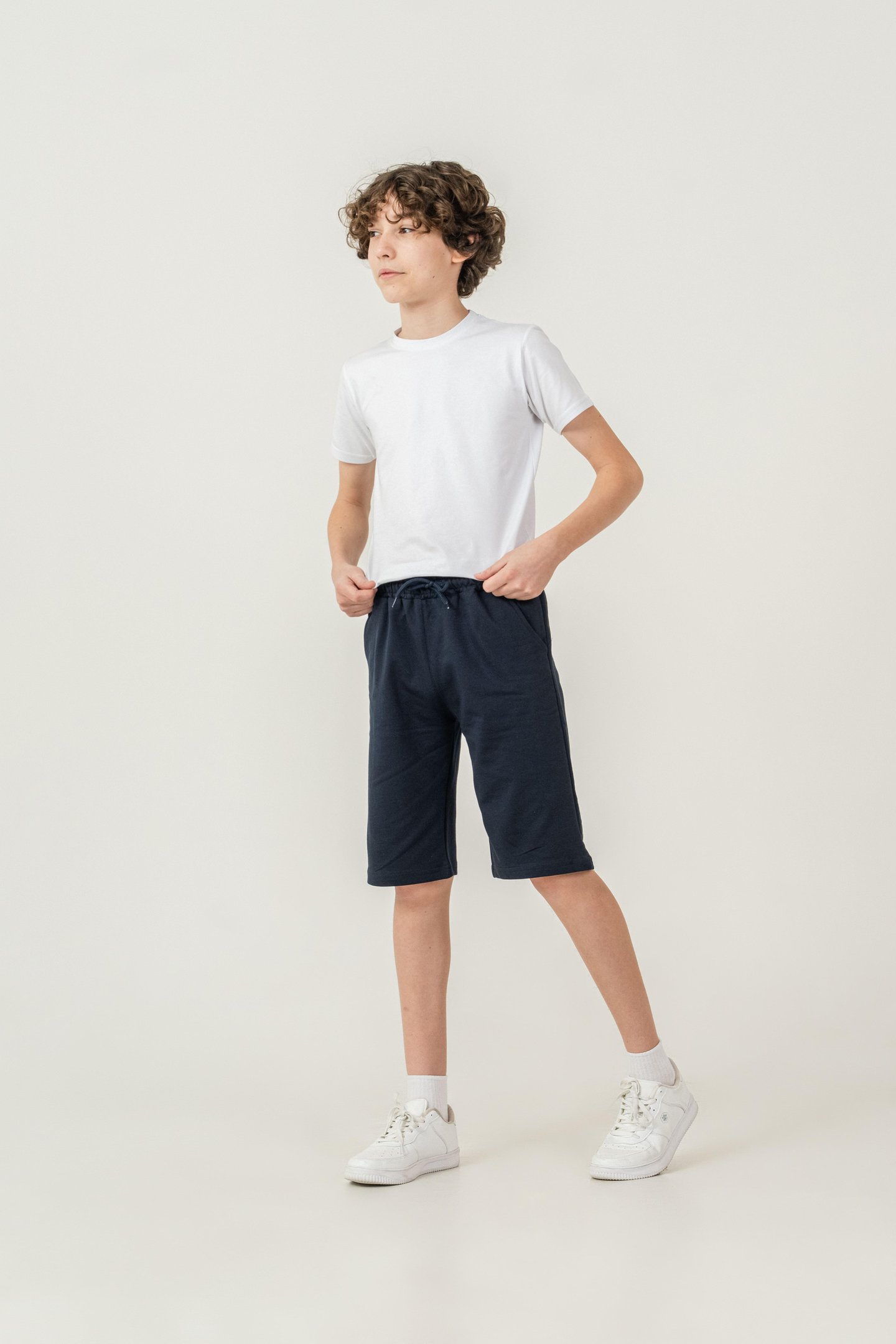 Düz Basic 2 İp Erkek Çocuk Şort