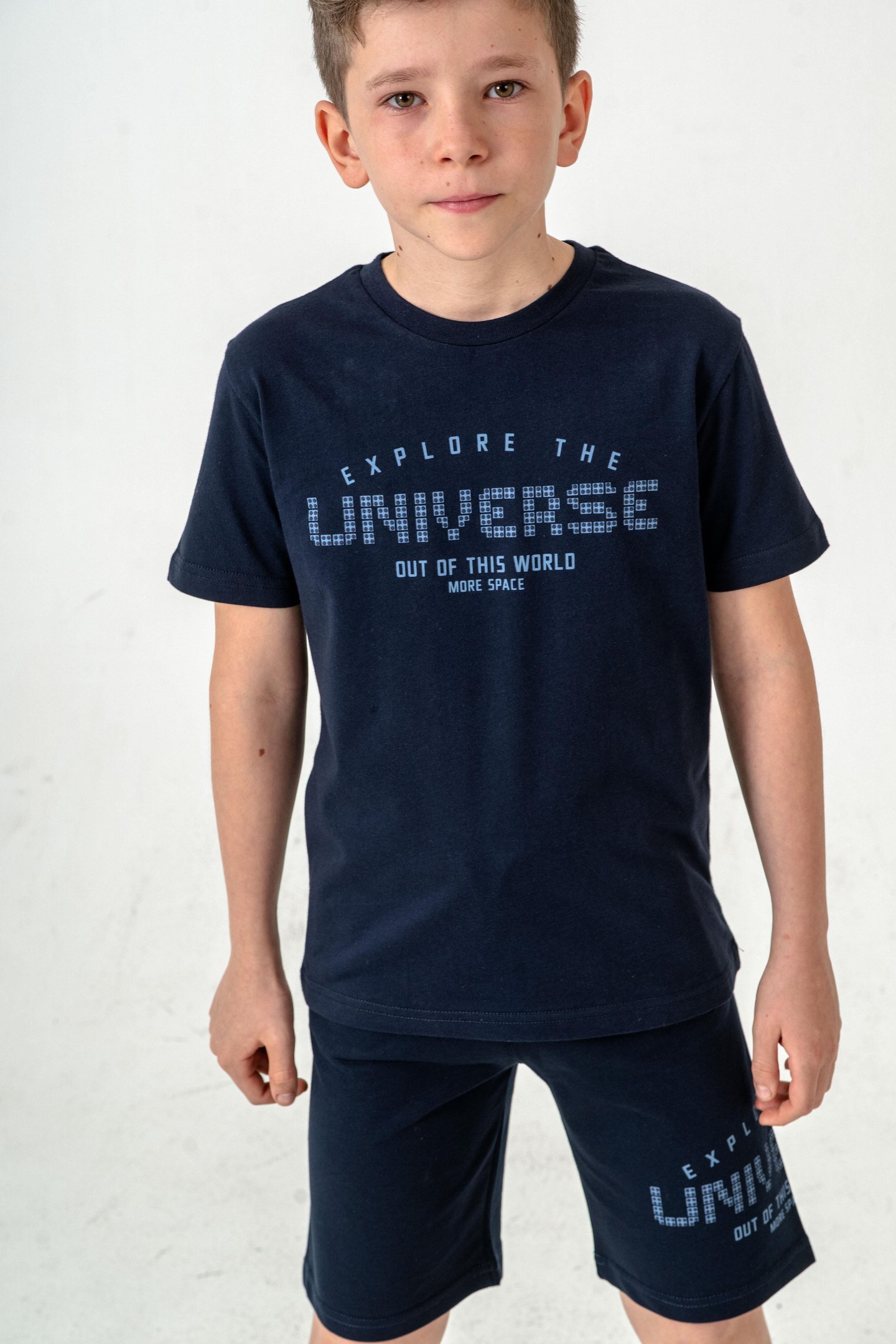 Explore The Universe Out Of This World More Space Baskılı Erkek Çocuk Şort - Tişört Takımı