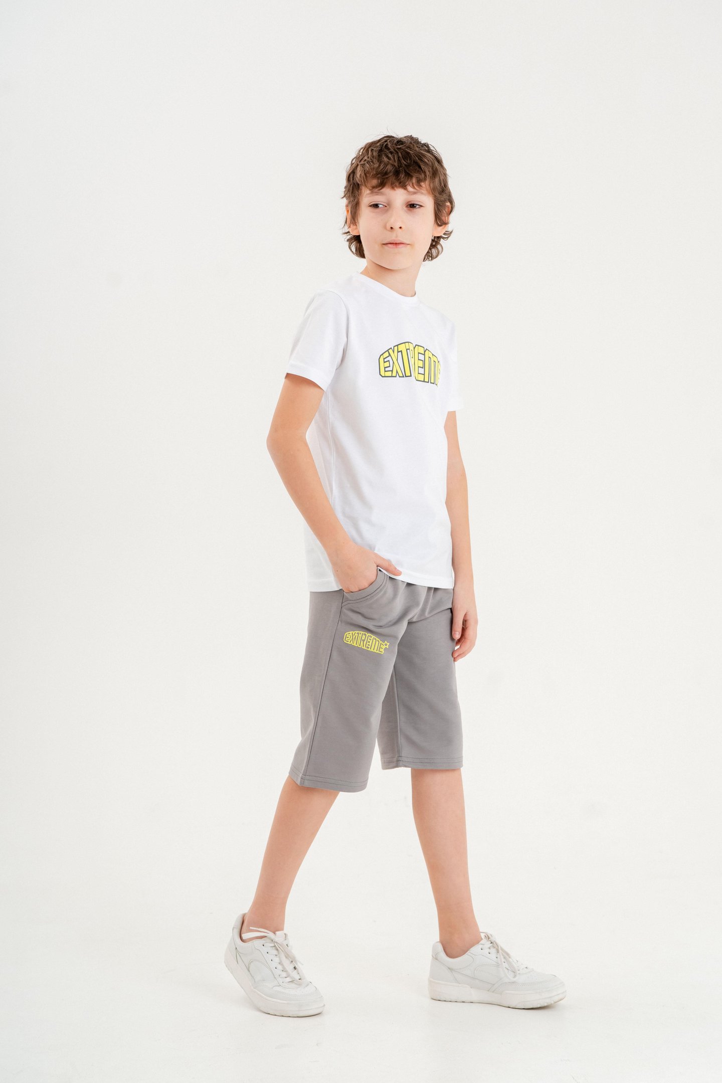 Extreme Baskılı Erkek Çocuk Tişört Şort Takımı