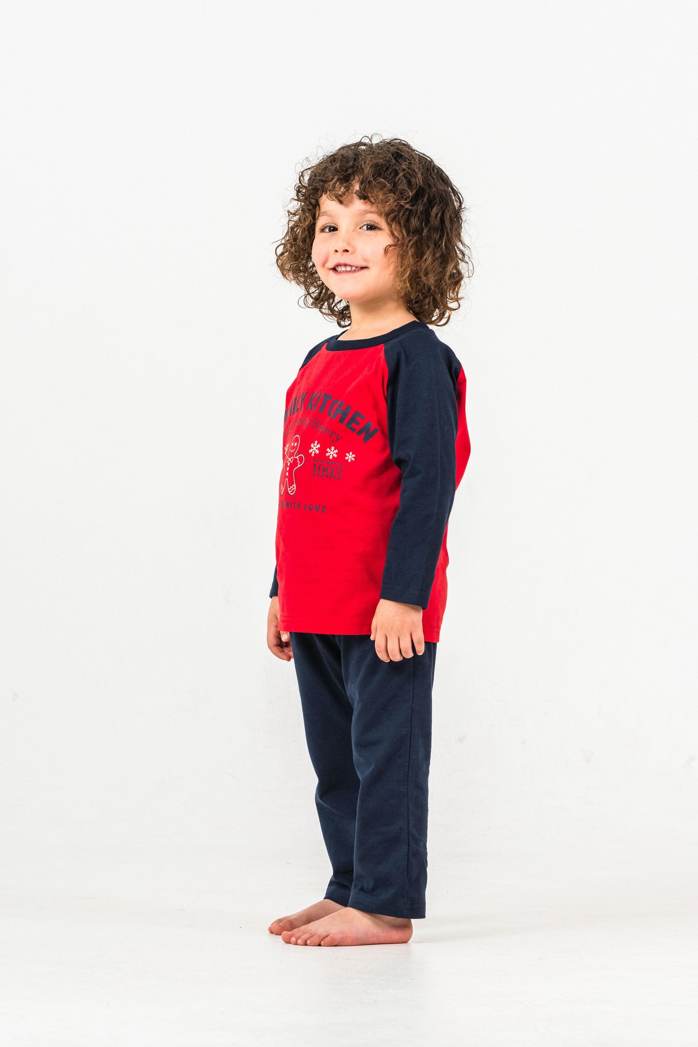 Family Kitchen Baskılı  Erkek Çocuk Pijama Takım