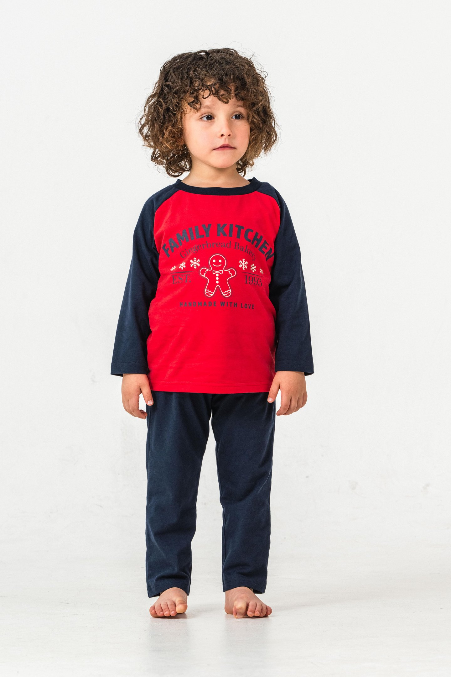 Family Kitchen Baskılı  Erkek Çocuk Pijama Takım