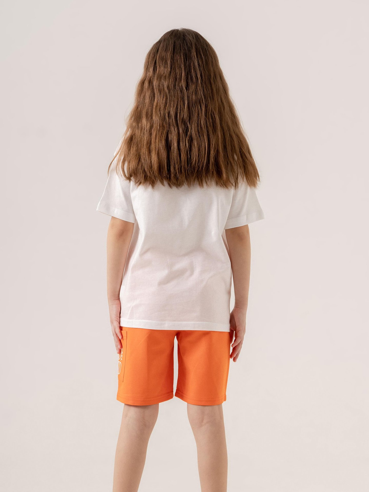 Feel Be God Baskılı Cep Baskı Detaylı Kız Çocuk T-shirt Şort Alt-Üst Takımı