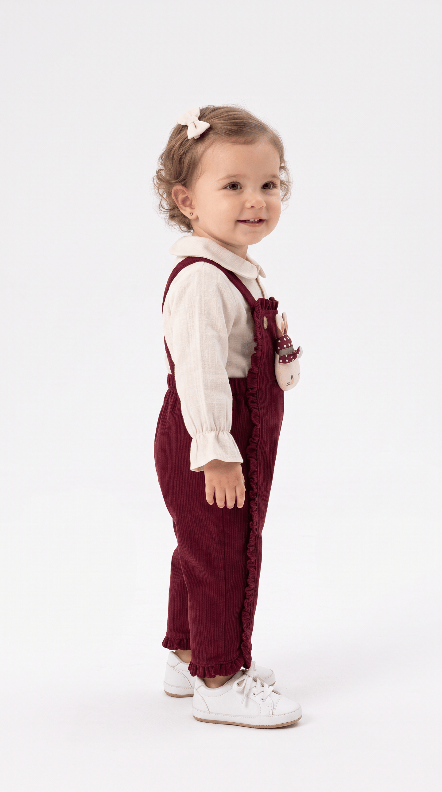 Fırfırlı Tavşanlı Kız Bebek Takım