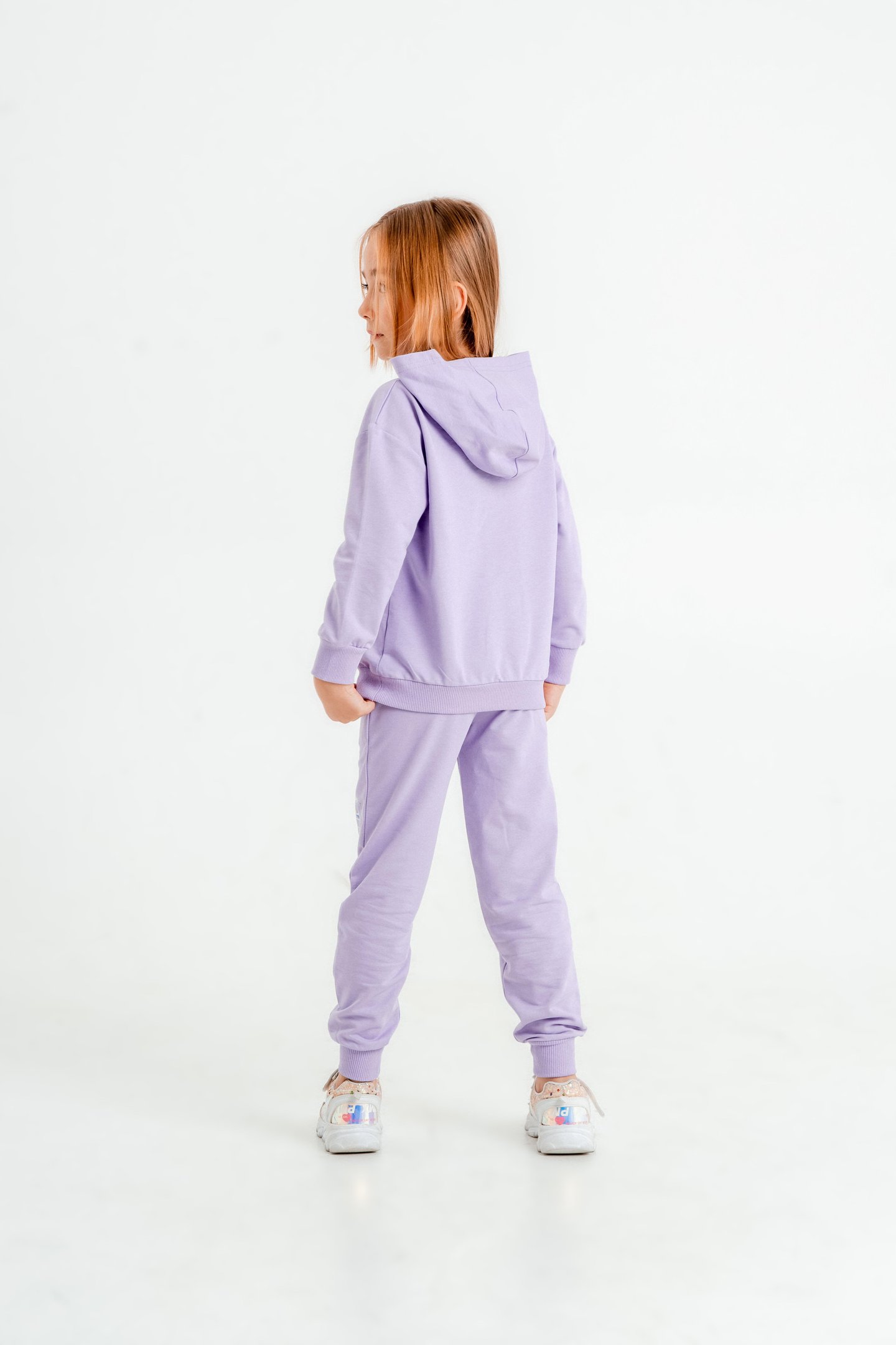 Flowers Make Me Baskılı Kapüşonlu Alt Üst Kız Çocuk Eşofman Takımı