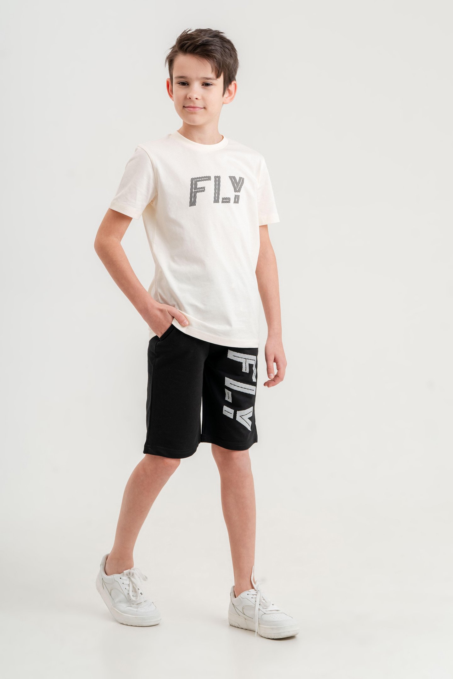 Fly Baskılı Erkek Çocuk Şort Tişört Takımı