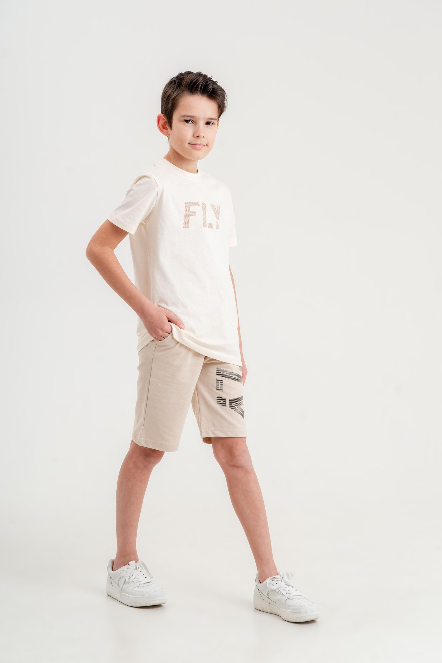 Fly Baskılı Erkek Çocuk Şort Tişört Takımı