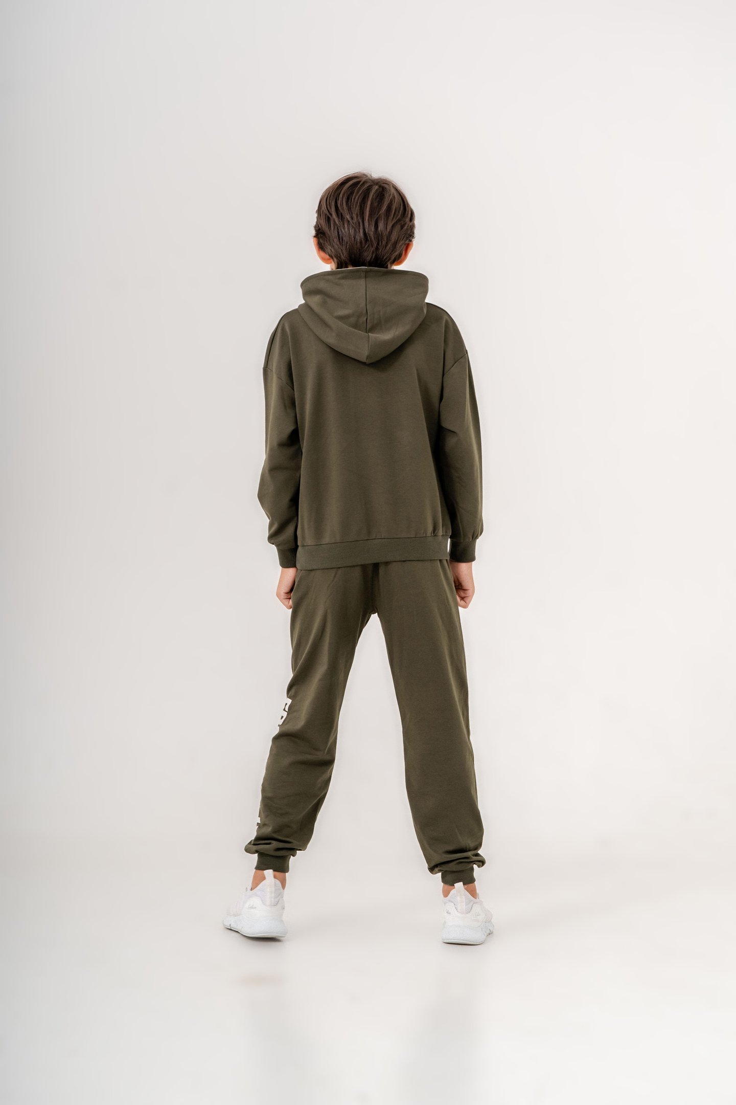 Free-42°3-Up Baskılı Bacak Baskı Detaylı Kapüşonlu Erkek Çocuk Alt Üst Eşofman Takımı