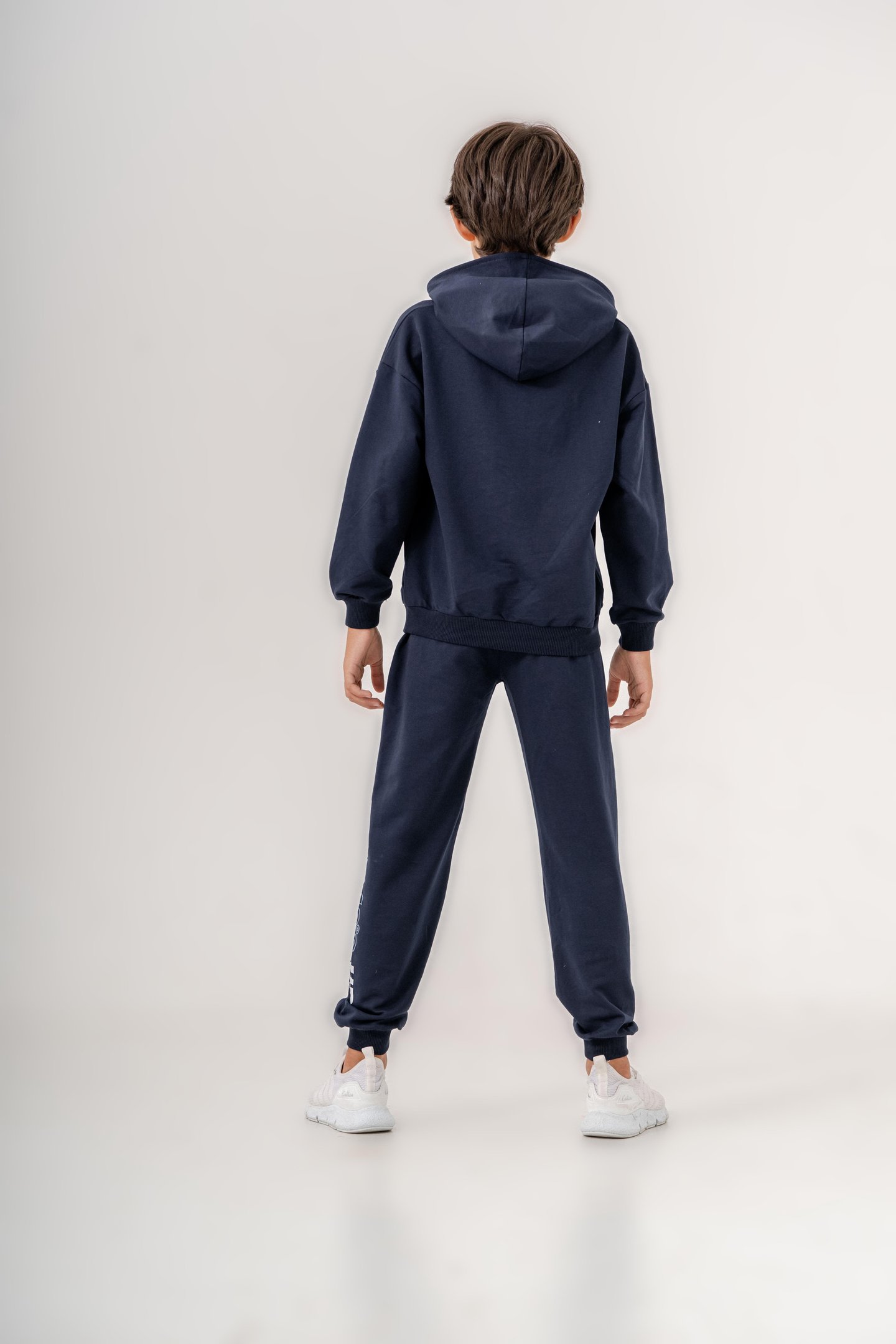 Free-42°3-Up Baskılı Bacak Baskı Detaylı Kapüşonlu Erkek Çocuk Alt Üst Eşofman Takımı