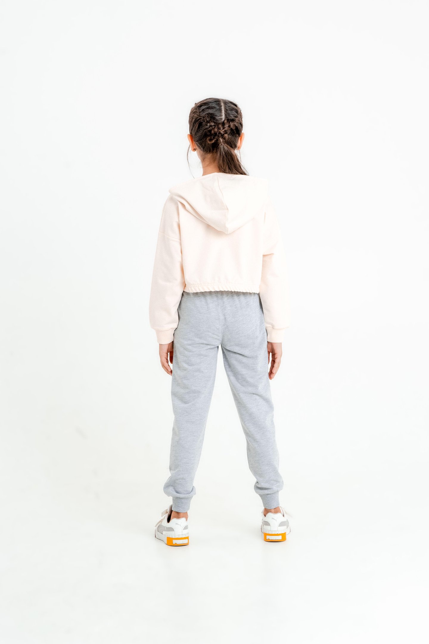 Fun Baskılı Kapüşonlu Alt Üst Kız Çocuk Eşofman Takımı