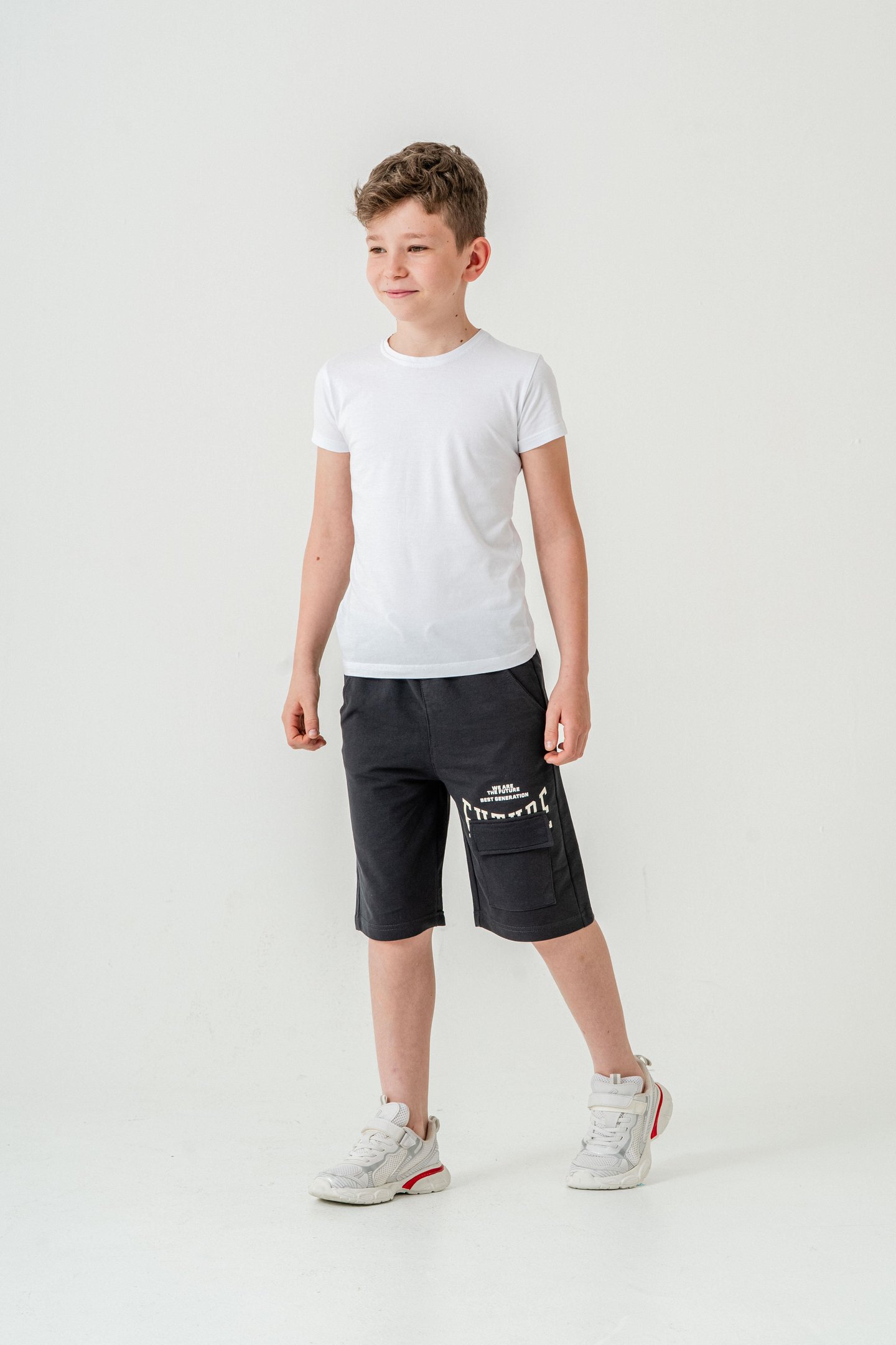 Future Baskılı Kargo Cepli Erkek Çocuk Şort