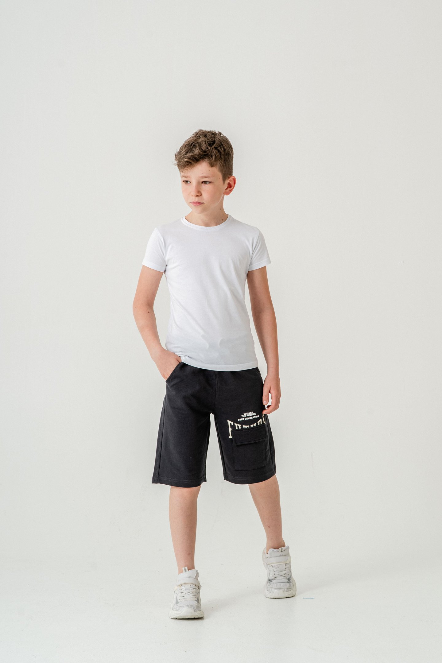 Future Baskılı Kargo Cepli Erkek Çocuk Şort