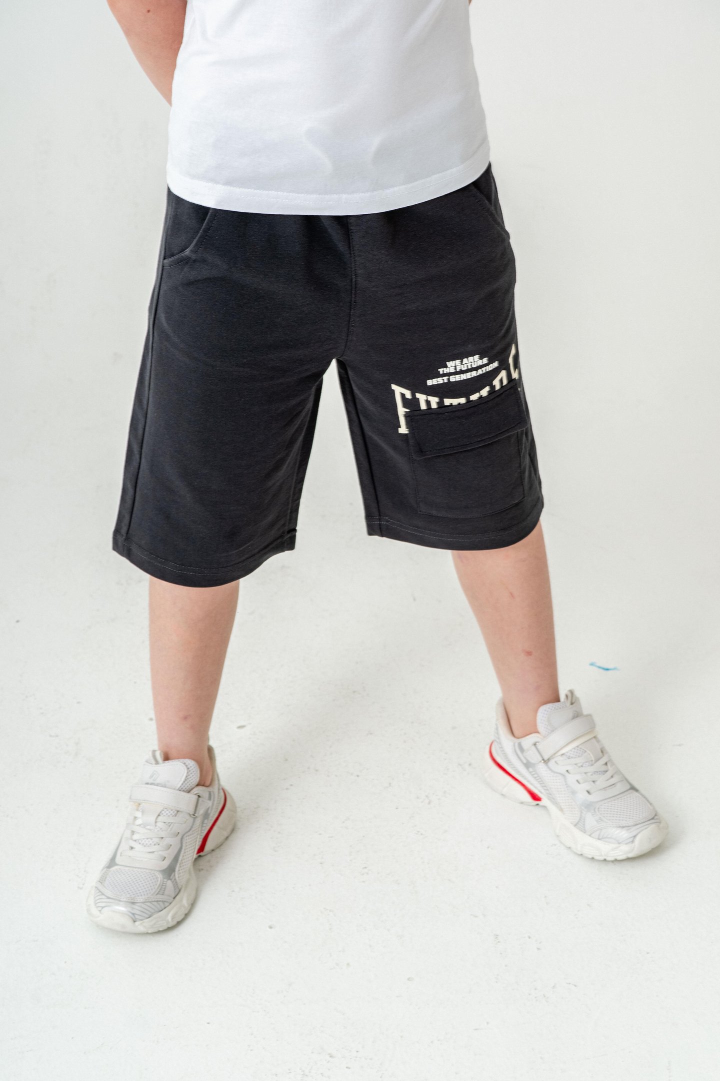 Future Baskılı Kargo Cepli Erkek Çocuk Şort