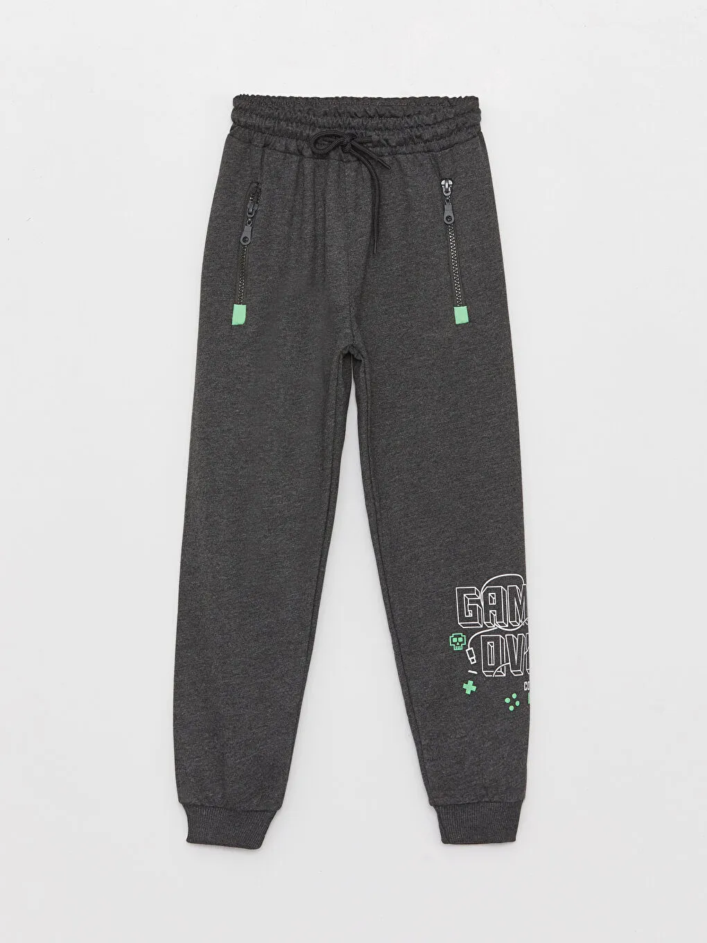 Game Over Baskılı Cebi Fermuarlı Erkek Çocuk Eşofman Altı