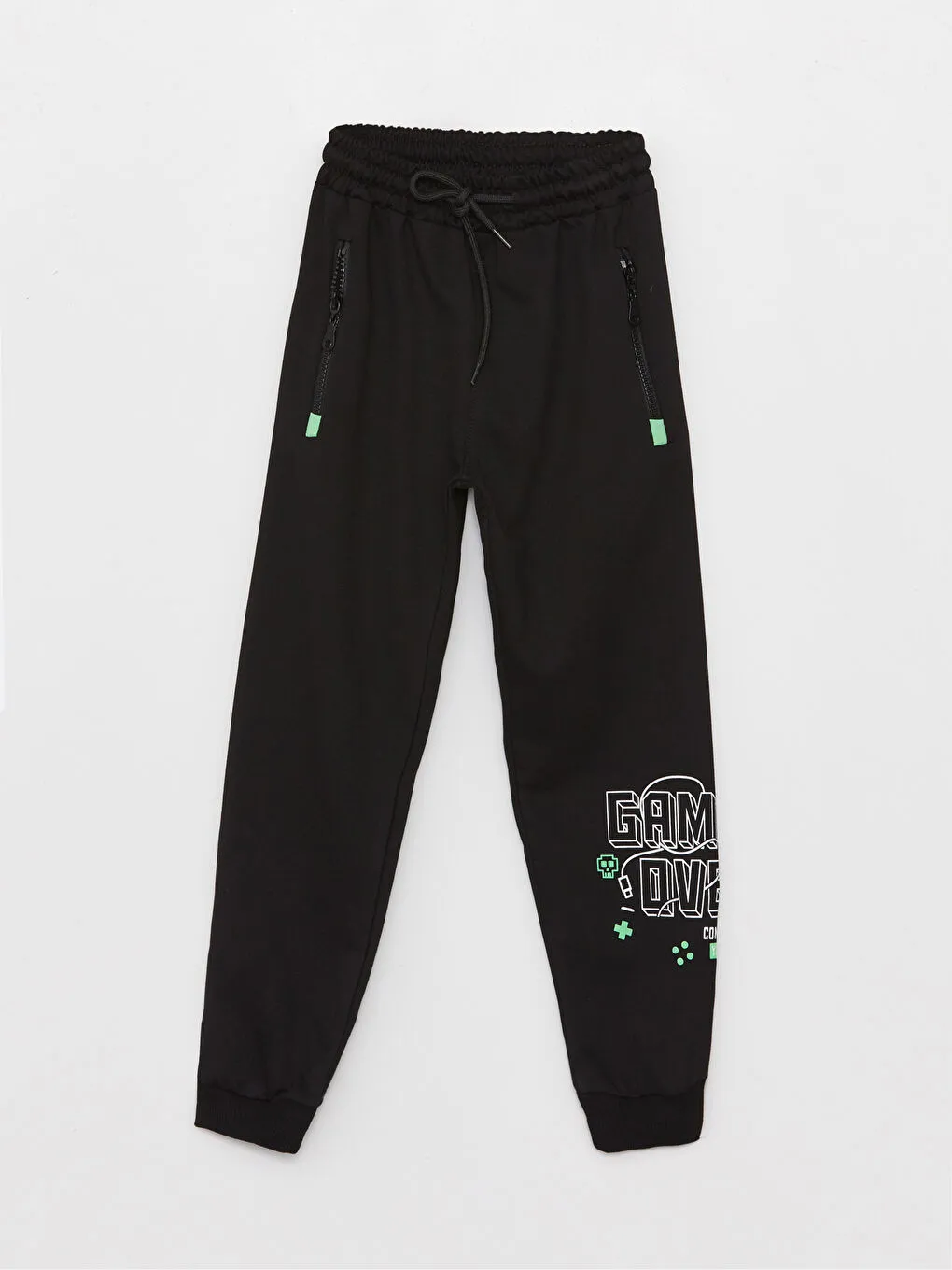 Game Over Baskılı Cebi Fermuarlı Erkek Çocuk Eşofman Altı