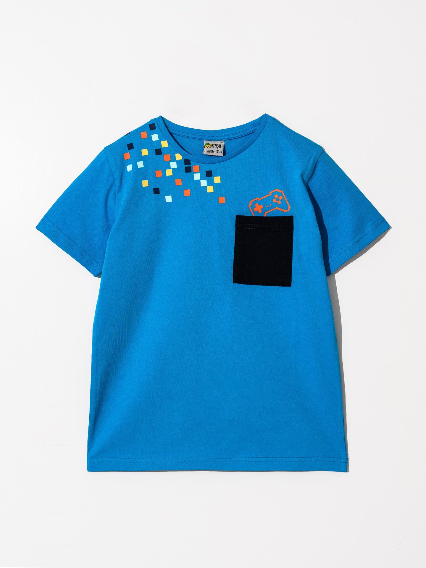 GAMEPAD Baskılı Mikro Cepli Erkek Çocuk Tişört T-shirt