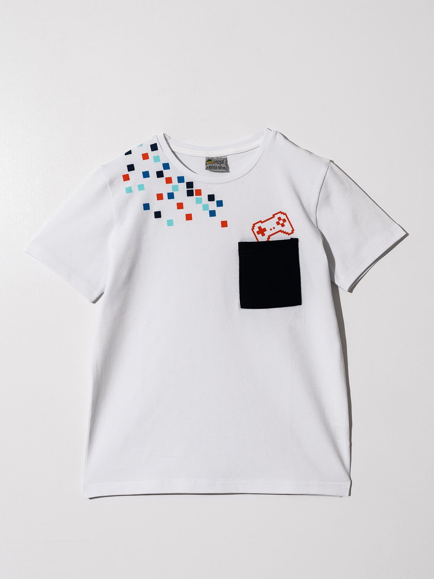 GAMEPAD Baskılı Mikro Cepli Erkek Çocuk Tişört T-shirt