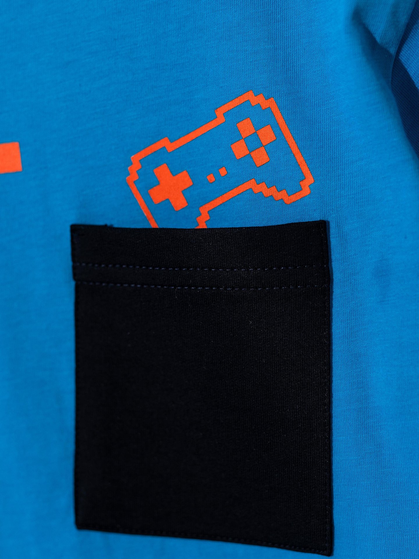GAMEPAD Baskılı Mikro Cepli Erkek Çocuk Tişört T-shirt