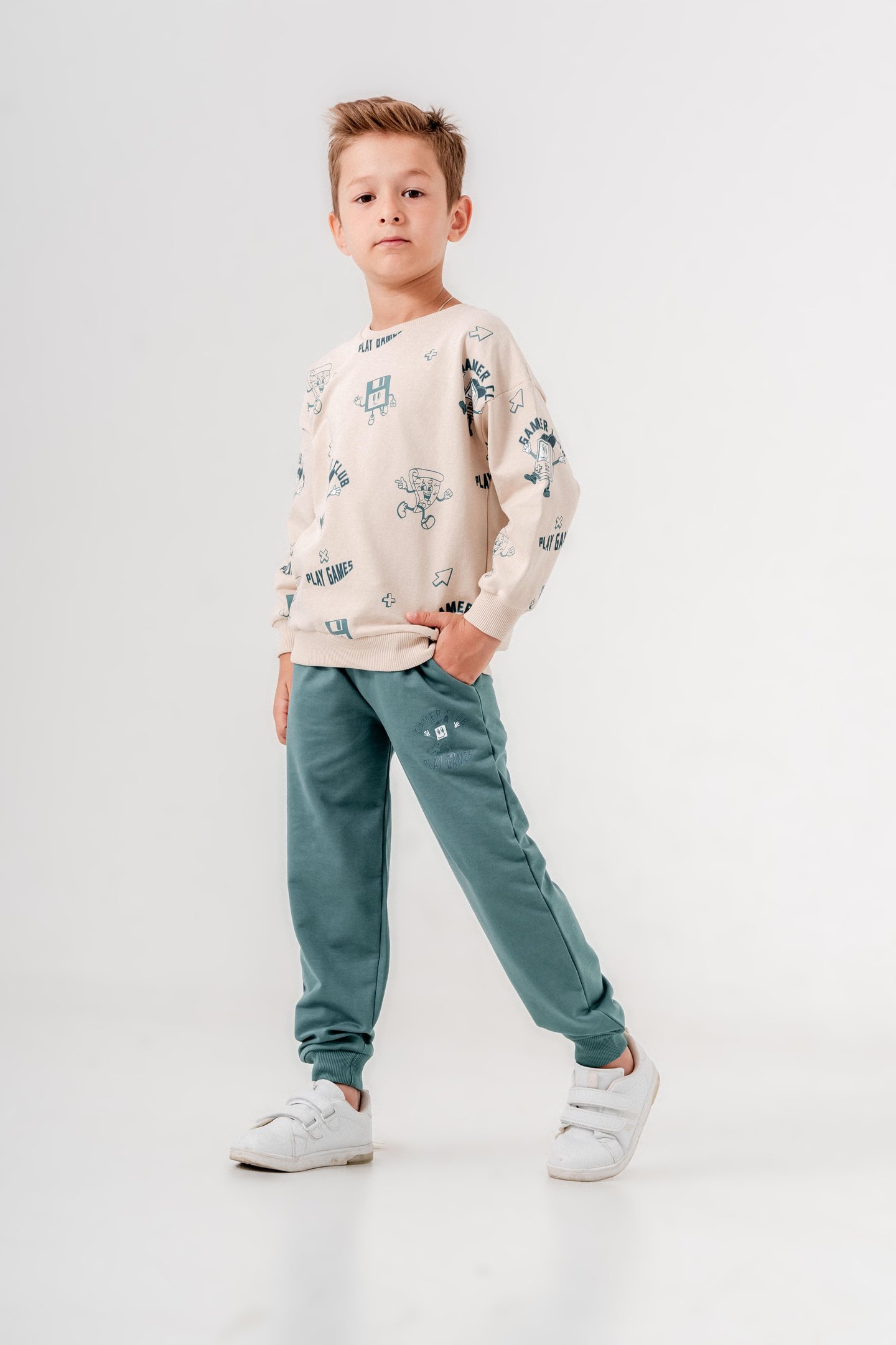 Gamer Baskılı Erkek Çocuk Eşofman Takımı