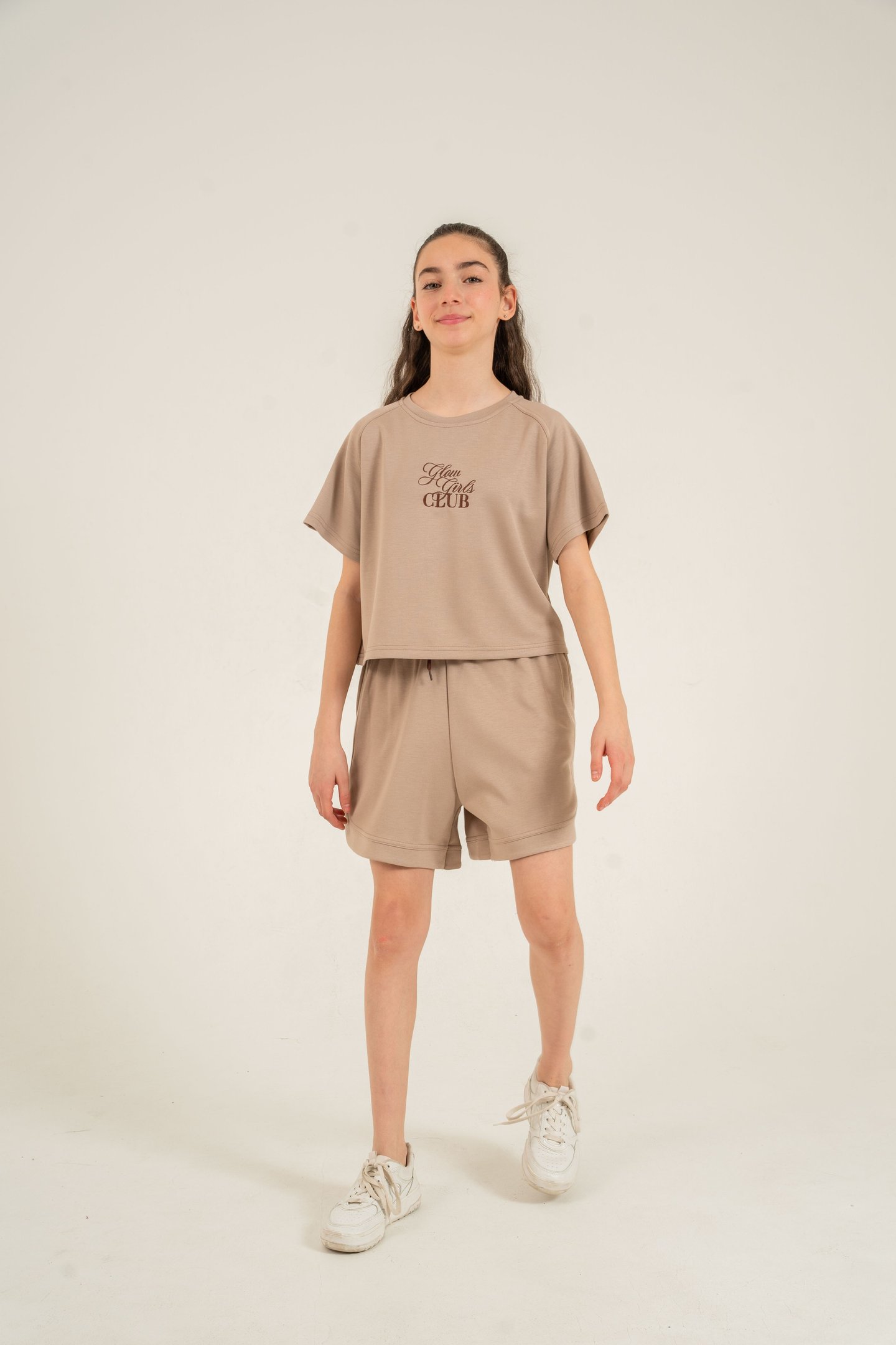 Glow Girls Club Nakışlı Yumaşak Dokulu-Comfort Kumaş Kız Çocuk Alt Üst Eşofman Takımı