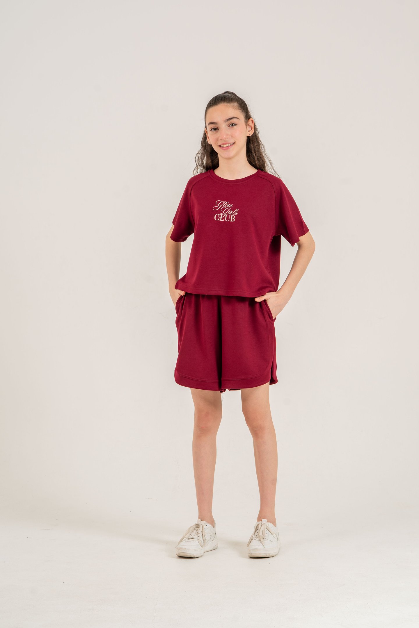 Glow Girls Club Nakışlı Yumaşak Dokulu-Comfort Kumaş Kız Çocuk Alt Üst Eşofman Takımı