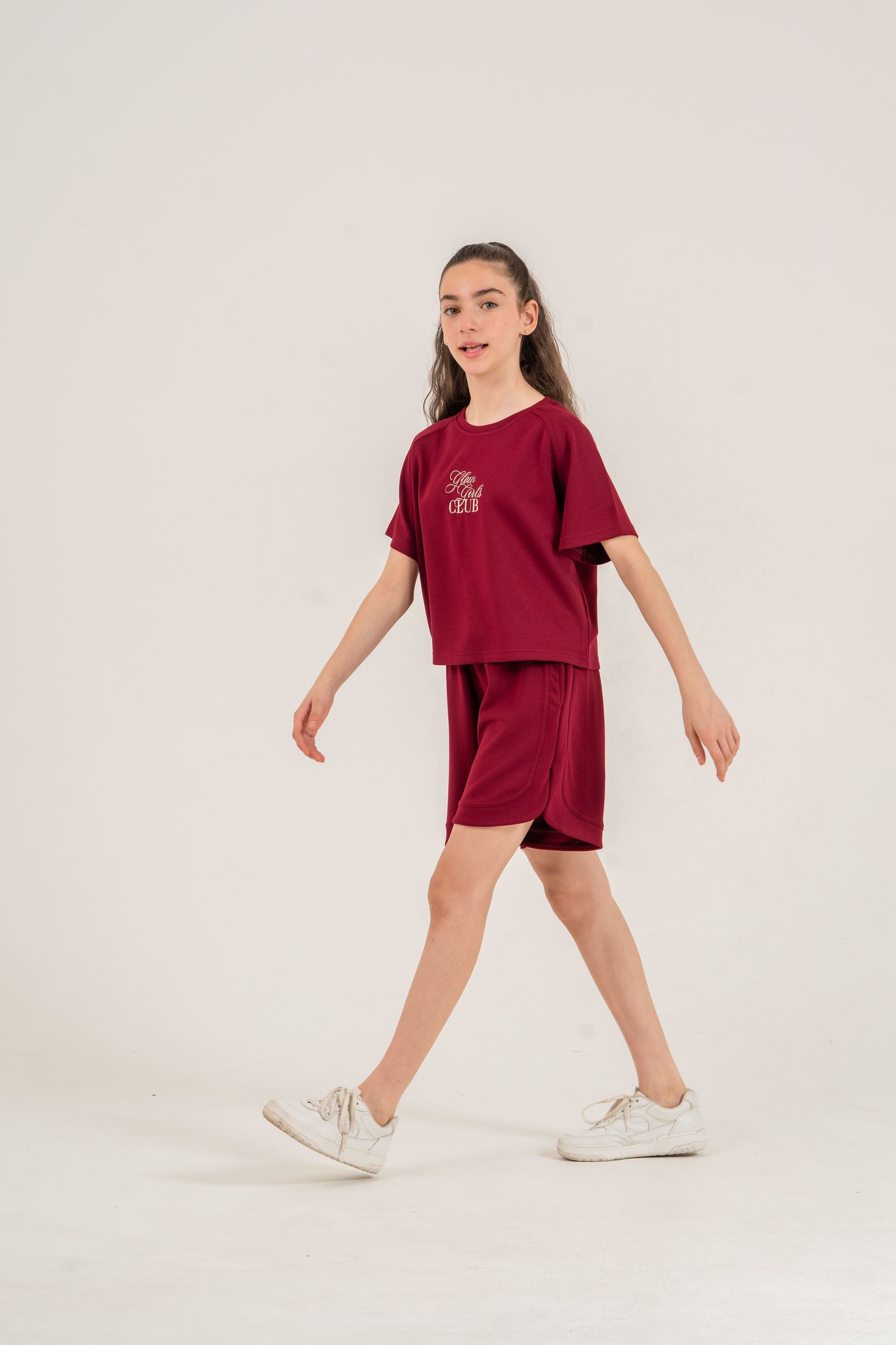 Glow Girls Club Nakışlı Yumaşak Dokulu-Comfort Kumaş Kız Çocuk Alt Üst Eşofman Takımı
