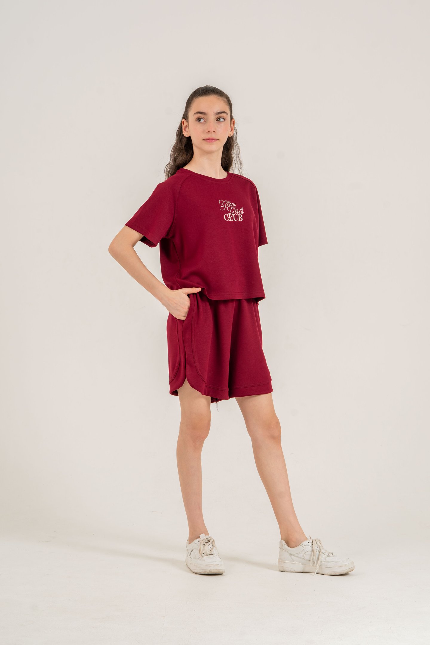 Glow Girls Club Nakışlı Yumaşak Dokulu-Comfort Kumaş Kız Çocuk Alt Üst Eşofman Takımı