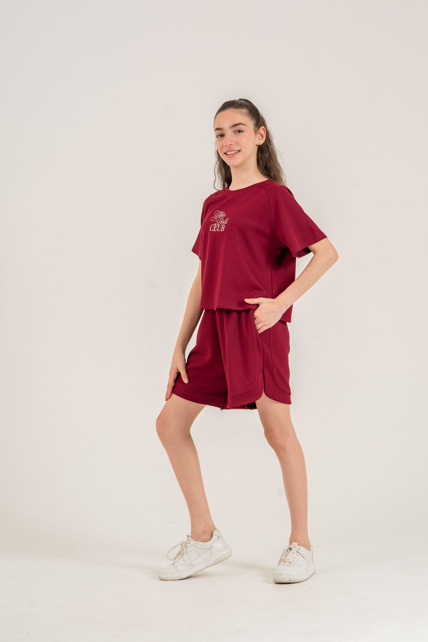 Glow Girls Club Nakışlı Yumaşak Dokulu-Comfort Kumaş Kız Çocuk Alt Üst Eşofman Takımı