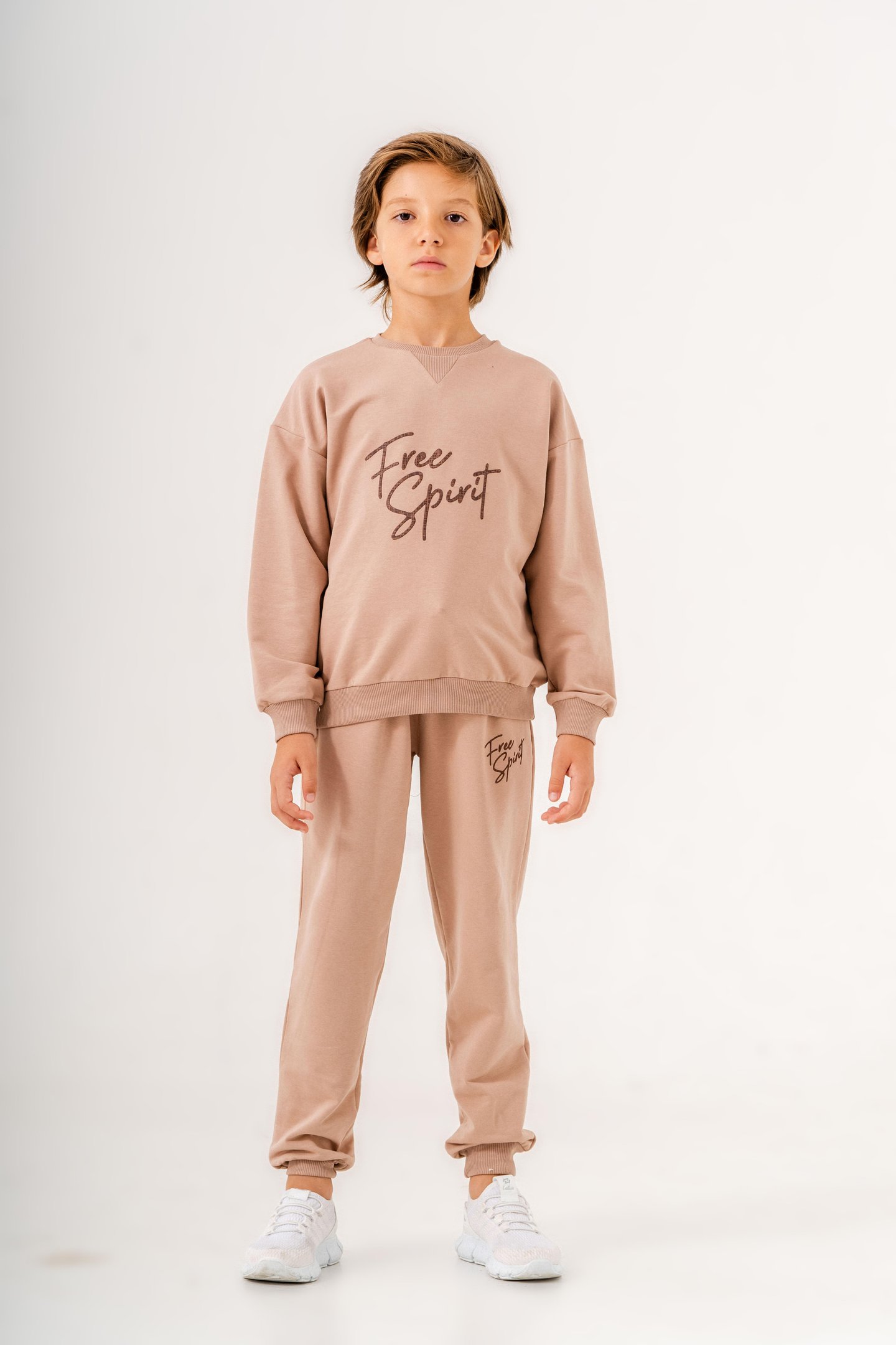 Göğüs Yazı Baskılı Bacak Baskı Detaylı Erkek Çocuk Alt Üst Eşofman Takımı