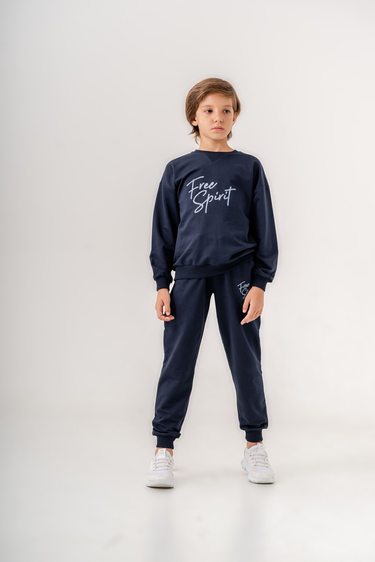 Göğüs Yazı Baskılı Bacak Baskı Detaylı Erkek Çocuk Alt Üst Eşofman Takımı