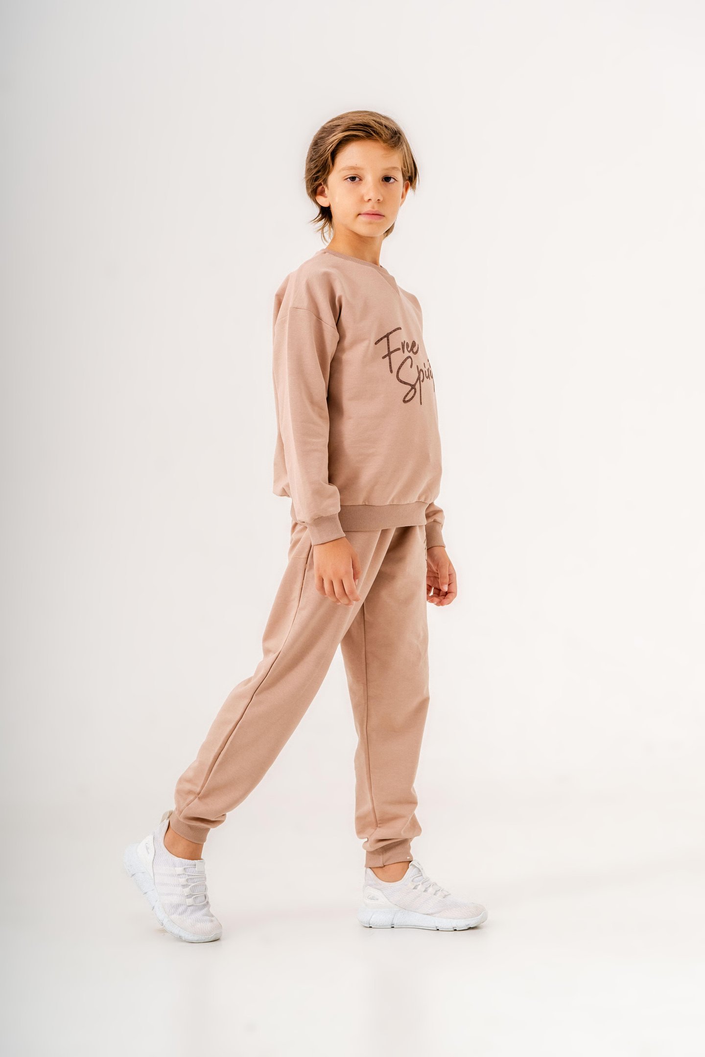 Göğüs Yazı Baskılı Bacak Baskı Detaylı Erkek Çocuk Alt Üst Eşofman Takımı