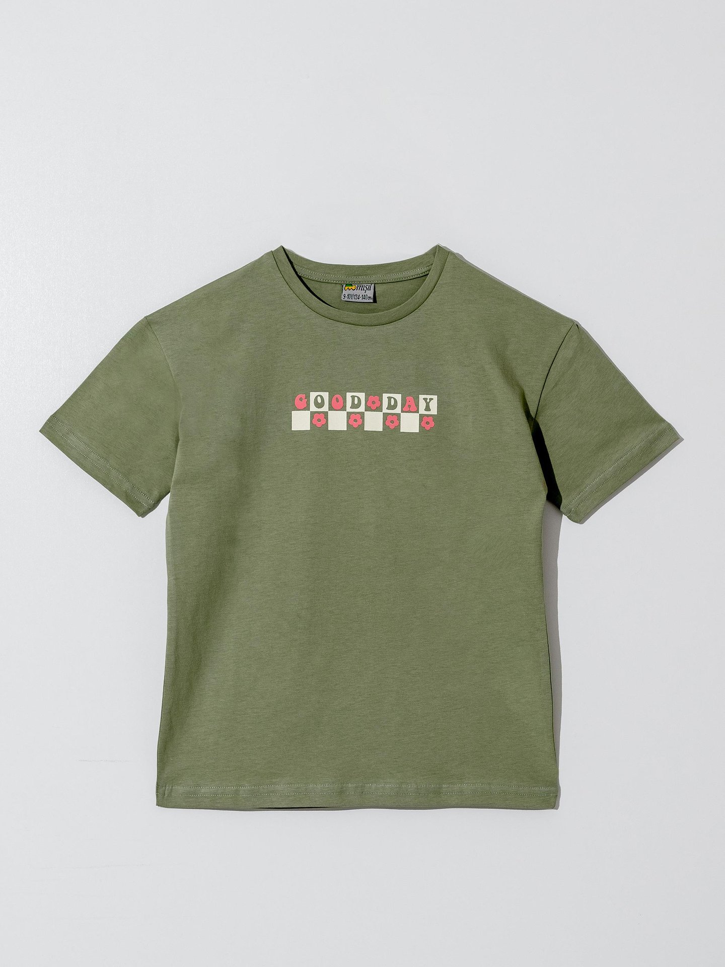 GOOD DAY Çiçek Baskılı Kız Çocuk T-shirt Tişört