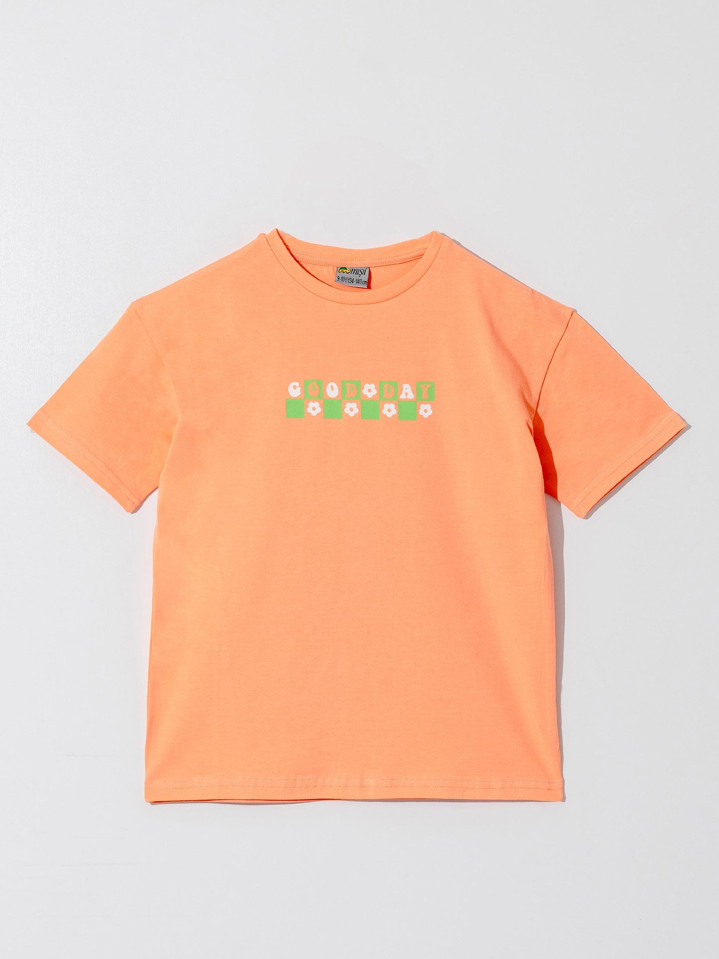 GOOD DAY Çiçek Baskılı Kız Çocuk T-shirt Tişört