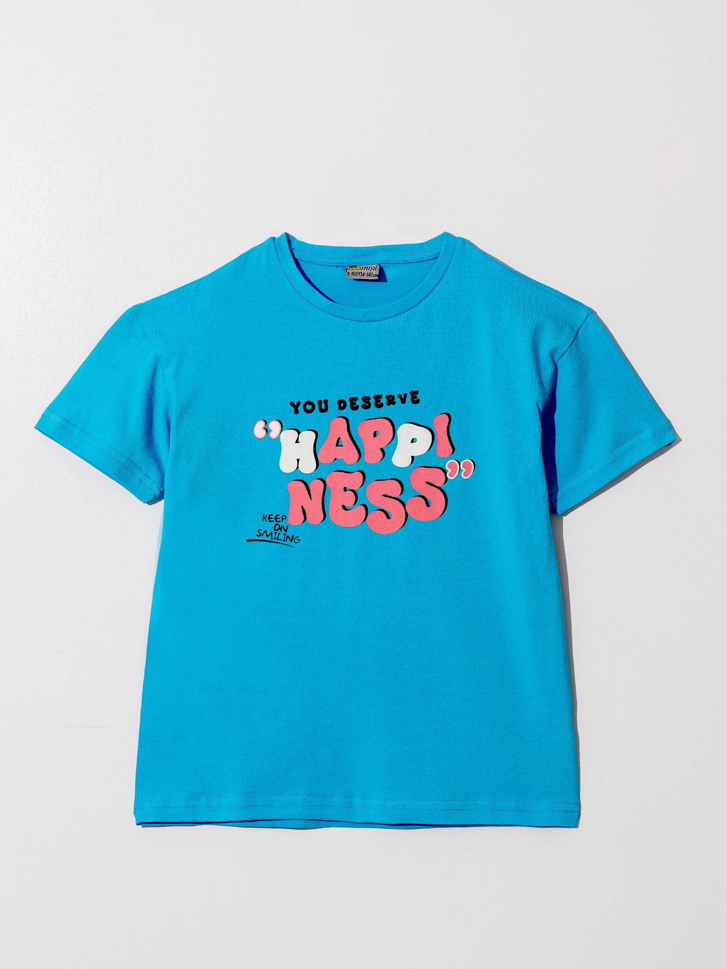 HAPPINESS YOU DESERVE Baskılı Kız Çocuk Tişört T-shirt