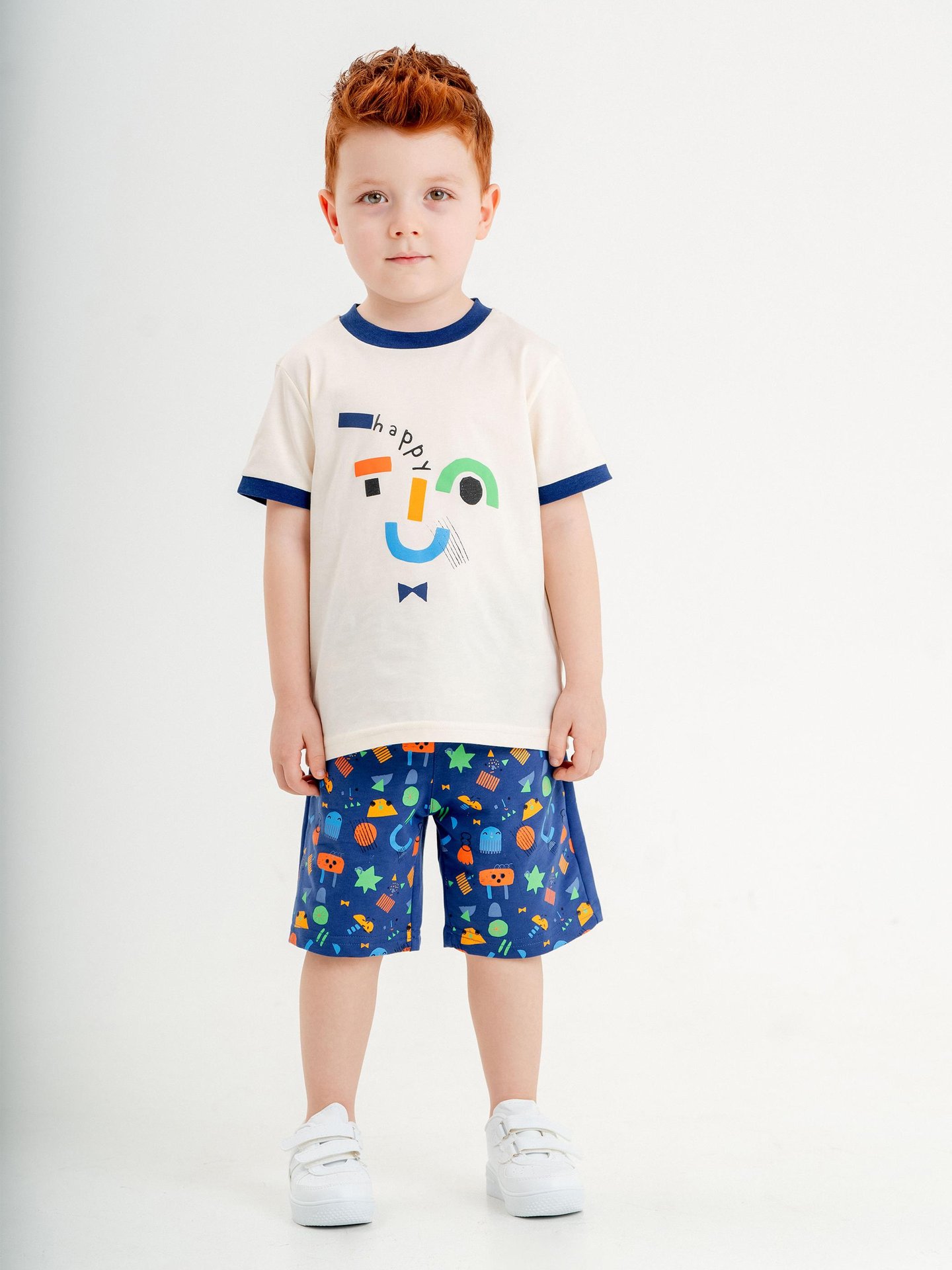 HAPPY Baskılı Erkek Çocuk T-shirt Şort Alt Üst Takım