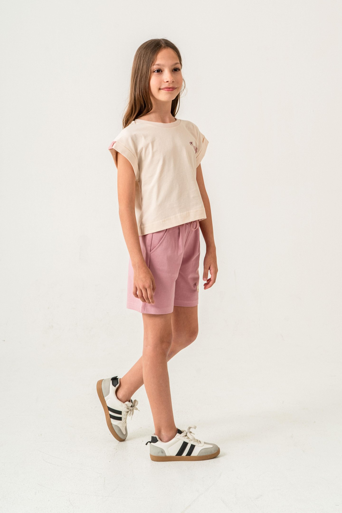 Havana Baskılı  Kız Çocuk Şort - Tişört Takımı