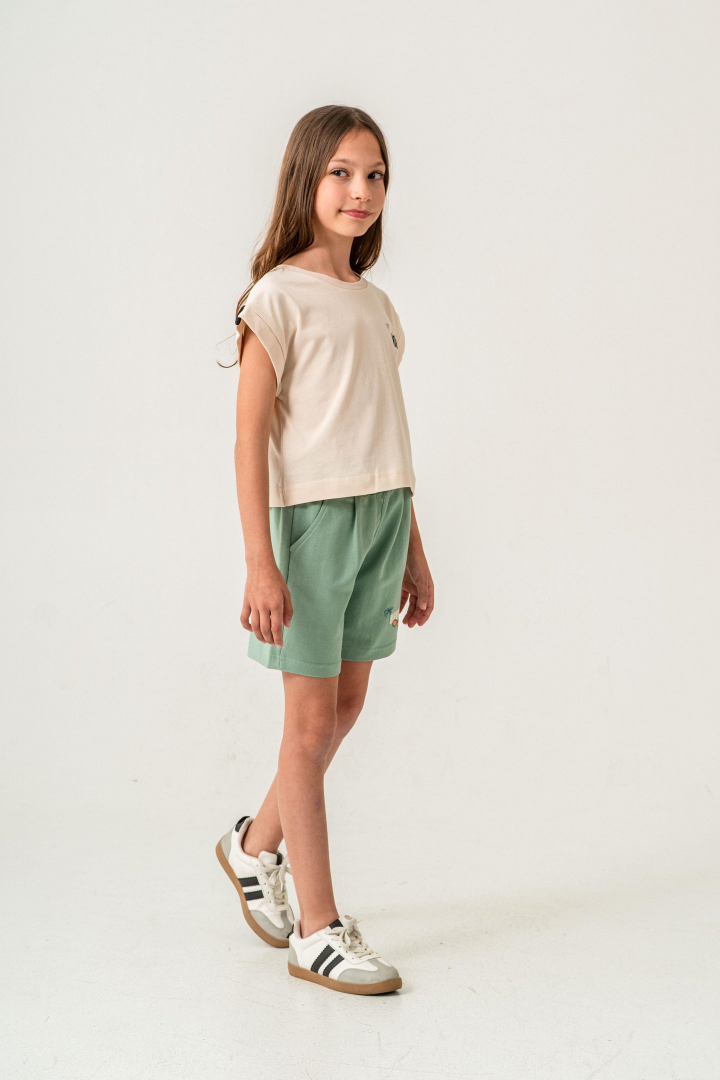 Havana Baskılı  Kız Çocuk Şort - Tişört Takımı