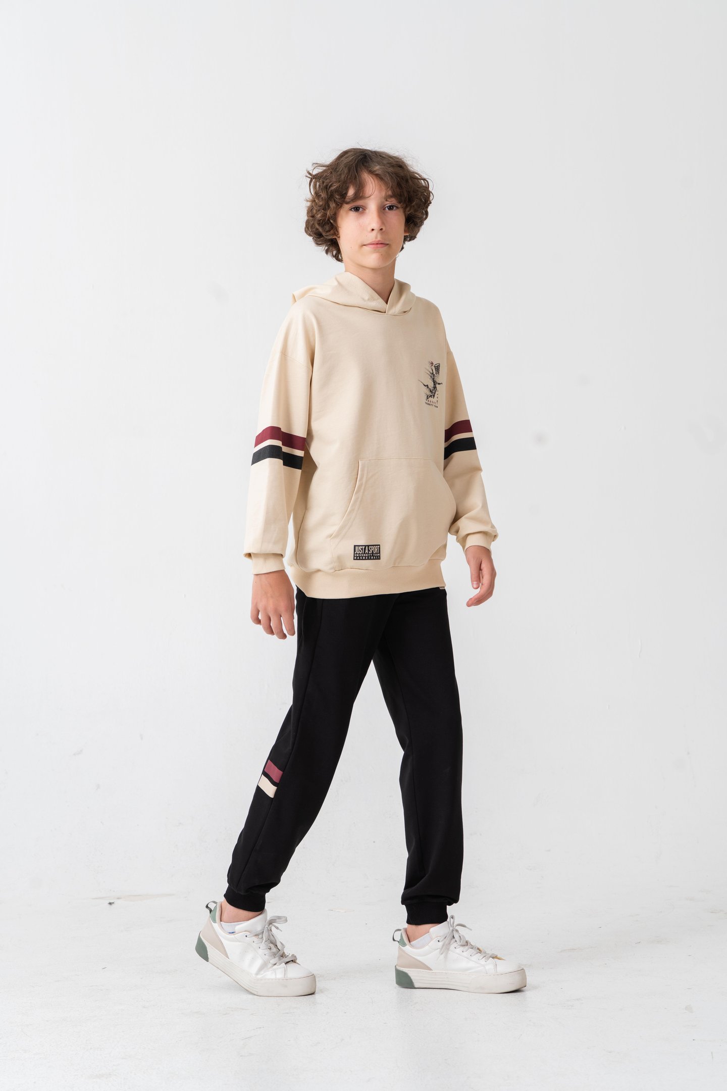 Just Sport Basketball University Team Baskılı Erkek Çocuk Alt Üst Eşofman Takımı