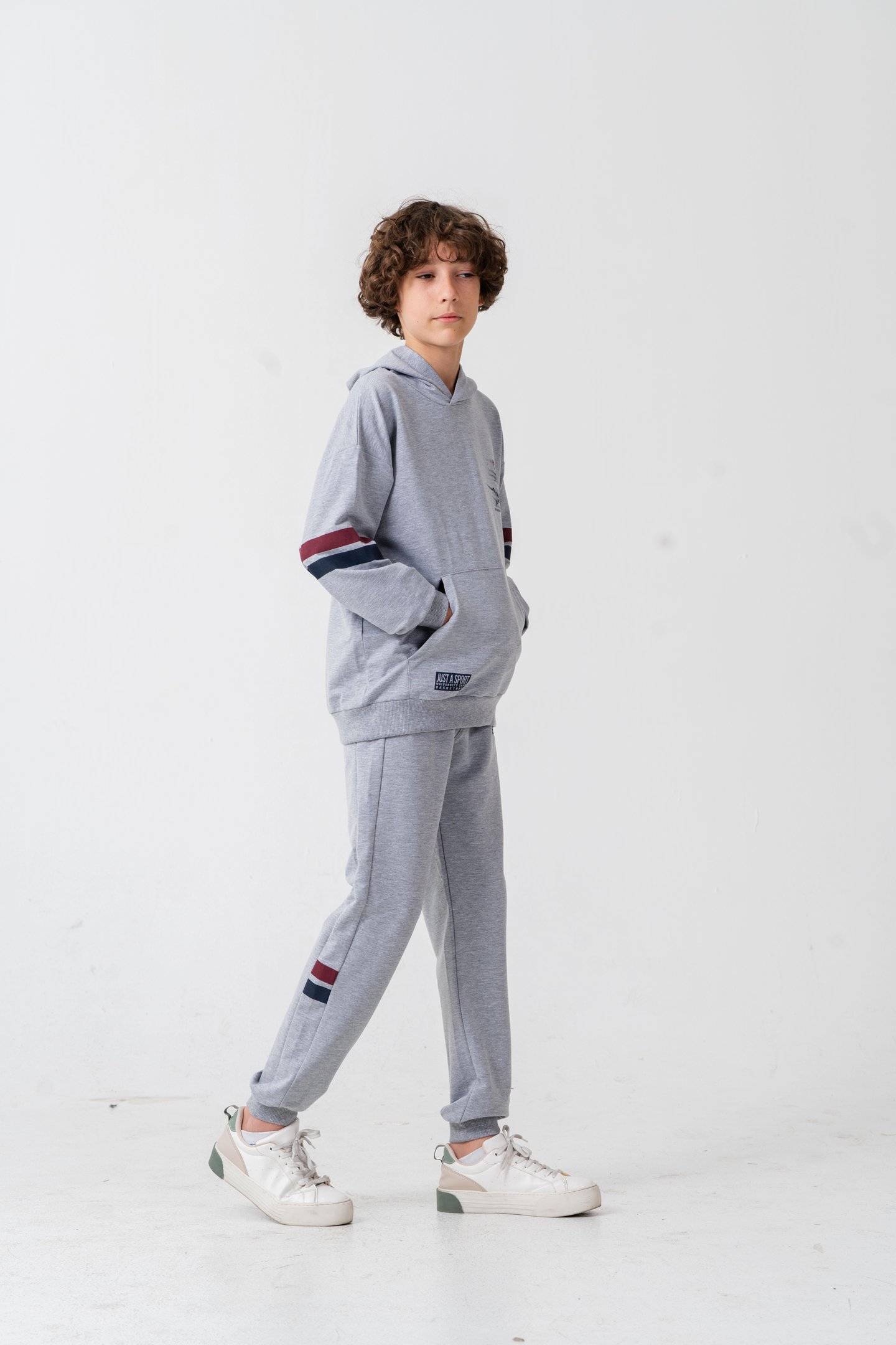 Just Sport Basketball University Team Baskılı Erkek Çocuk Alt Üst Eşofman Takımı