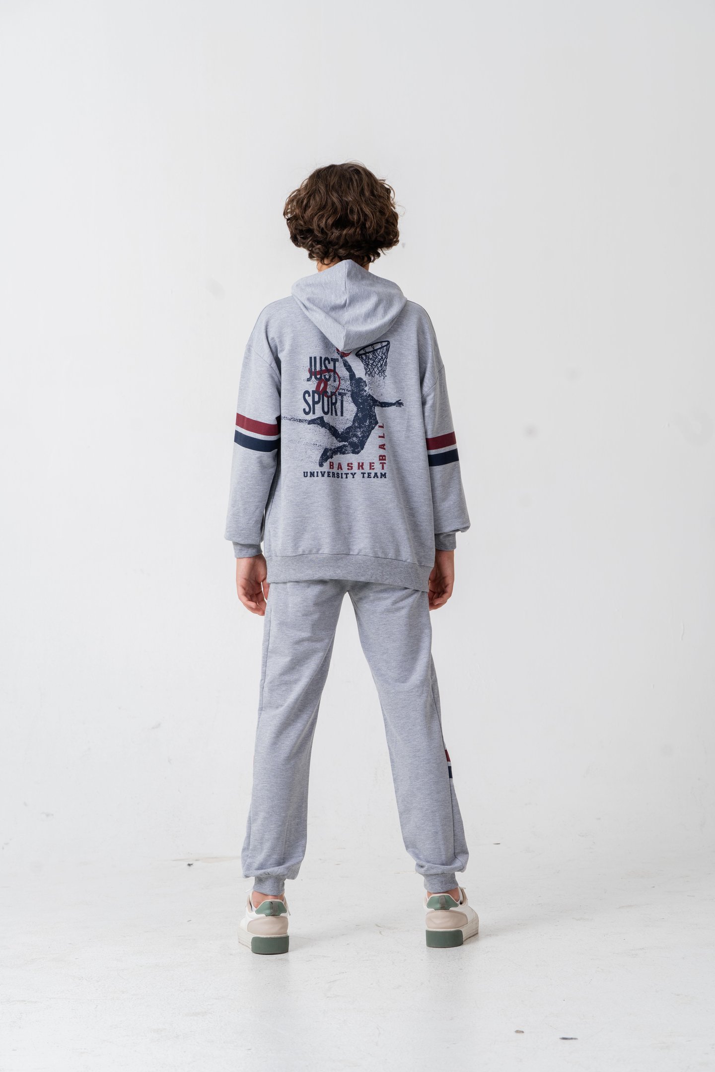 Just Sport Basketball University Team Baskılı Erkek Çocuk Alt Üst Eşofman Takımı