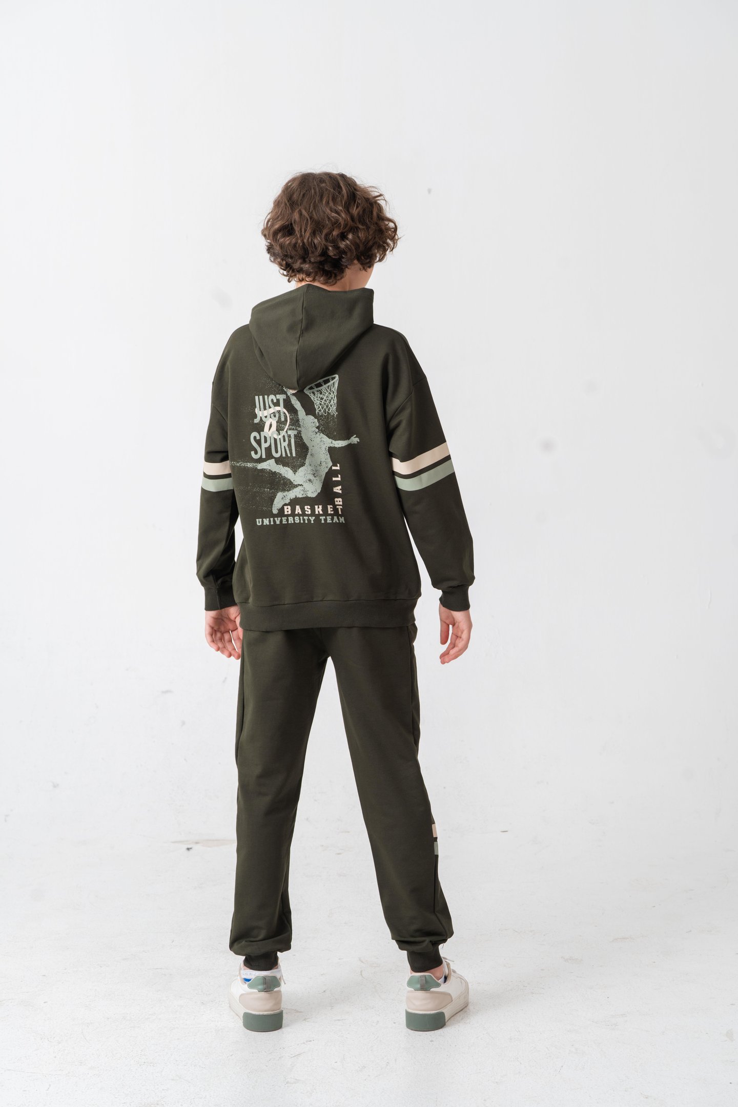 Just Sport Basketball University Team Baskılı Erkek Çocuk Alt Üst Eşofman Takımı