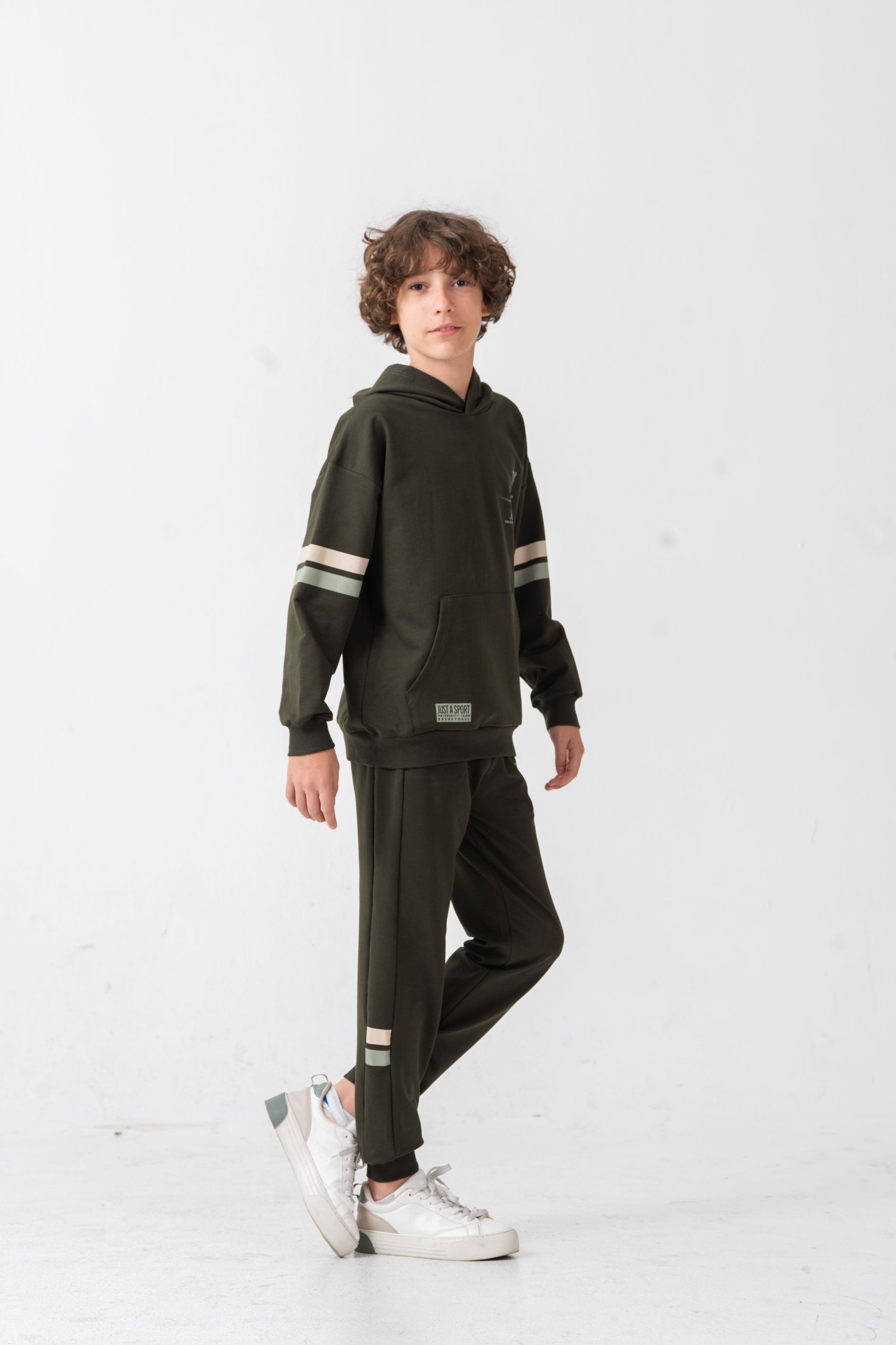 Just Sport Basketball University Team Baskılı Erkek Çocuk Alt Üst Eşofman Takımı