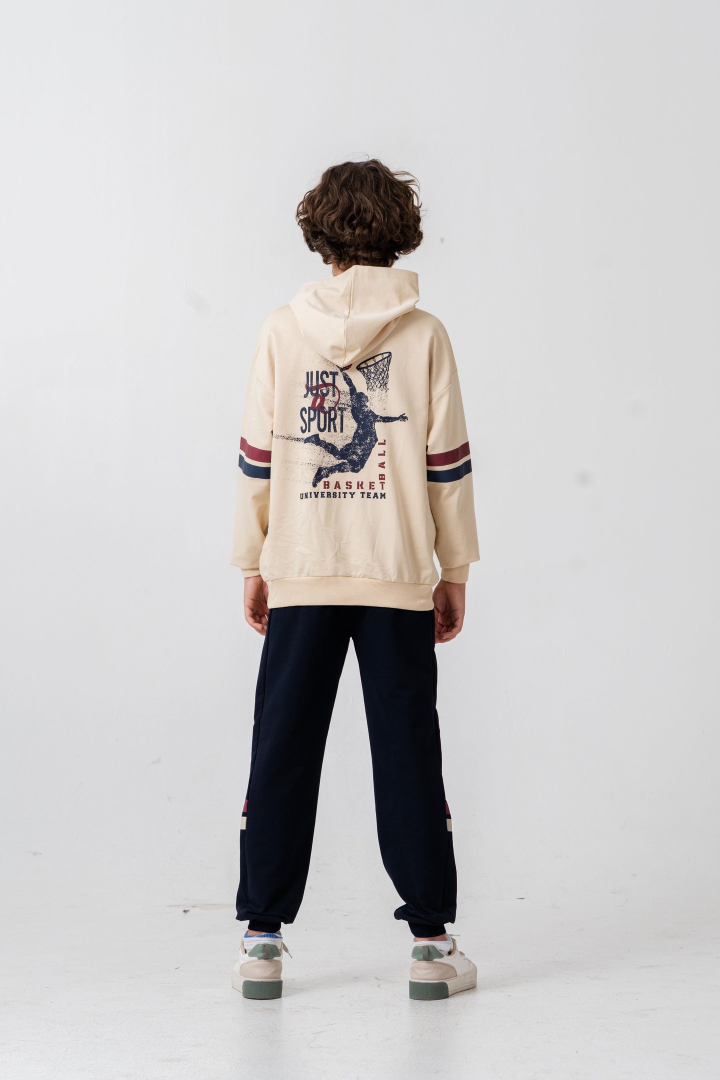 Just Sport Basketball University Team Baskılı Erkek Çocuk Alt Üst Eşofman Takımı