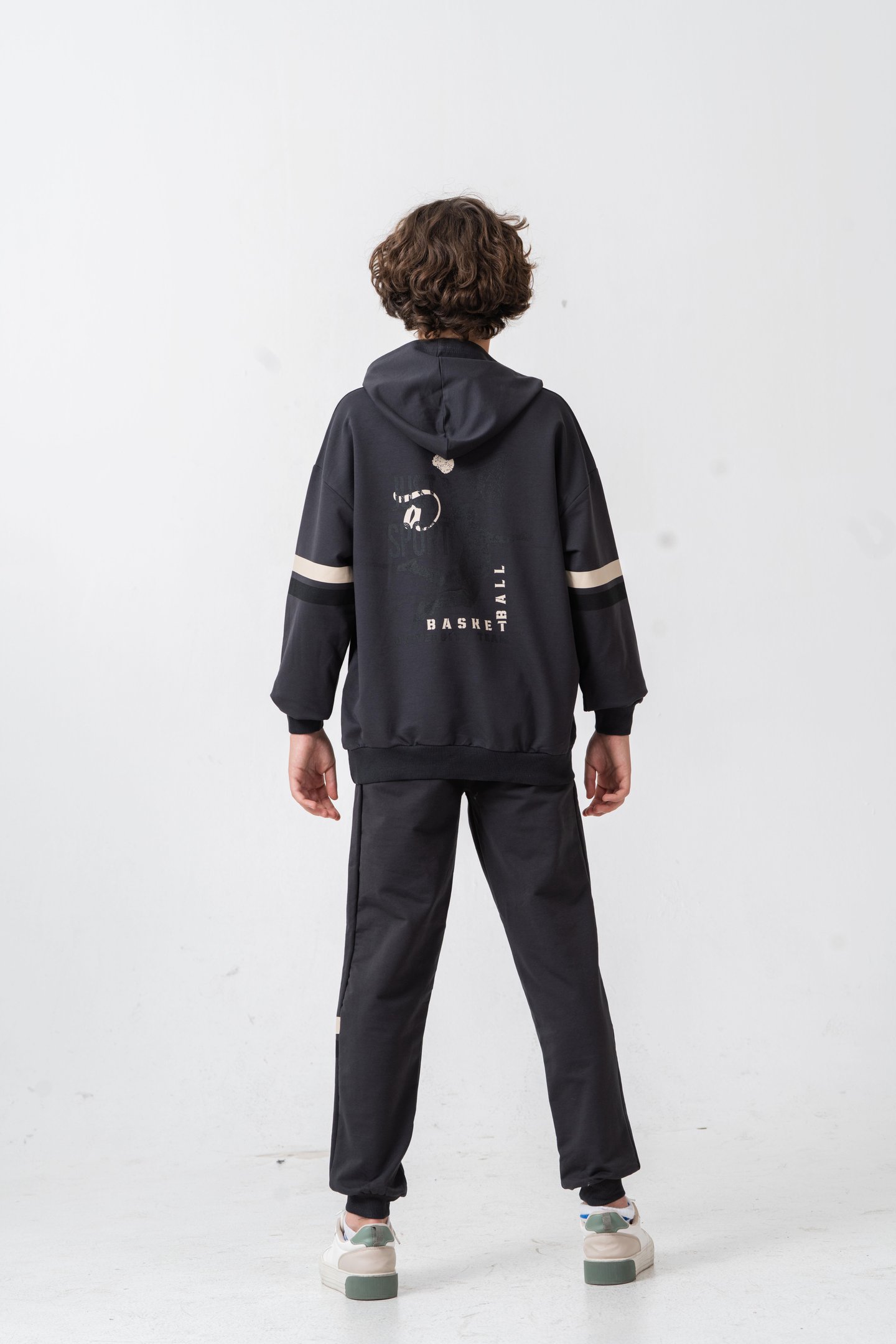 Just Sport Basketball University Team Baskılı Erkek Çocuk Alt Üst Eşofman Takımı