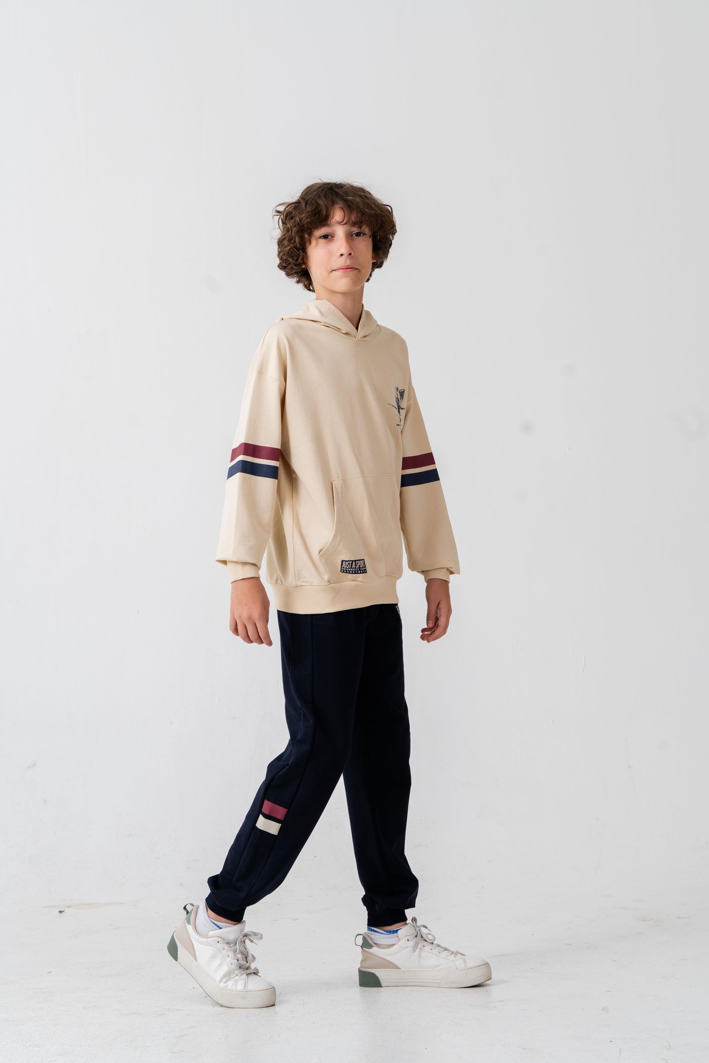 Just Sport Basketball University Team Baskılı Erkek Çocuk Alt Üst Eşofman Takımı