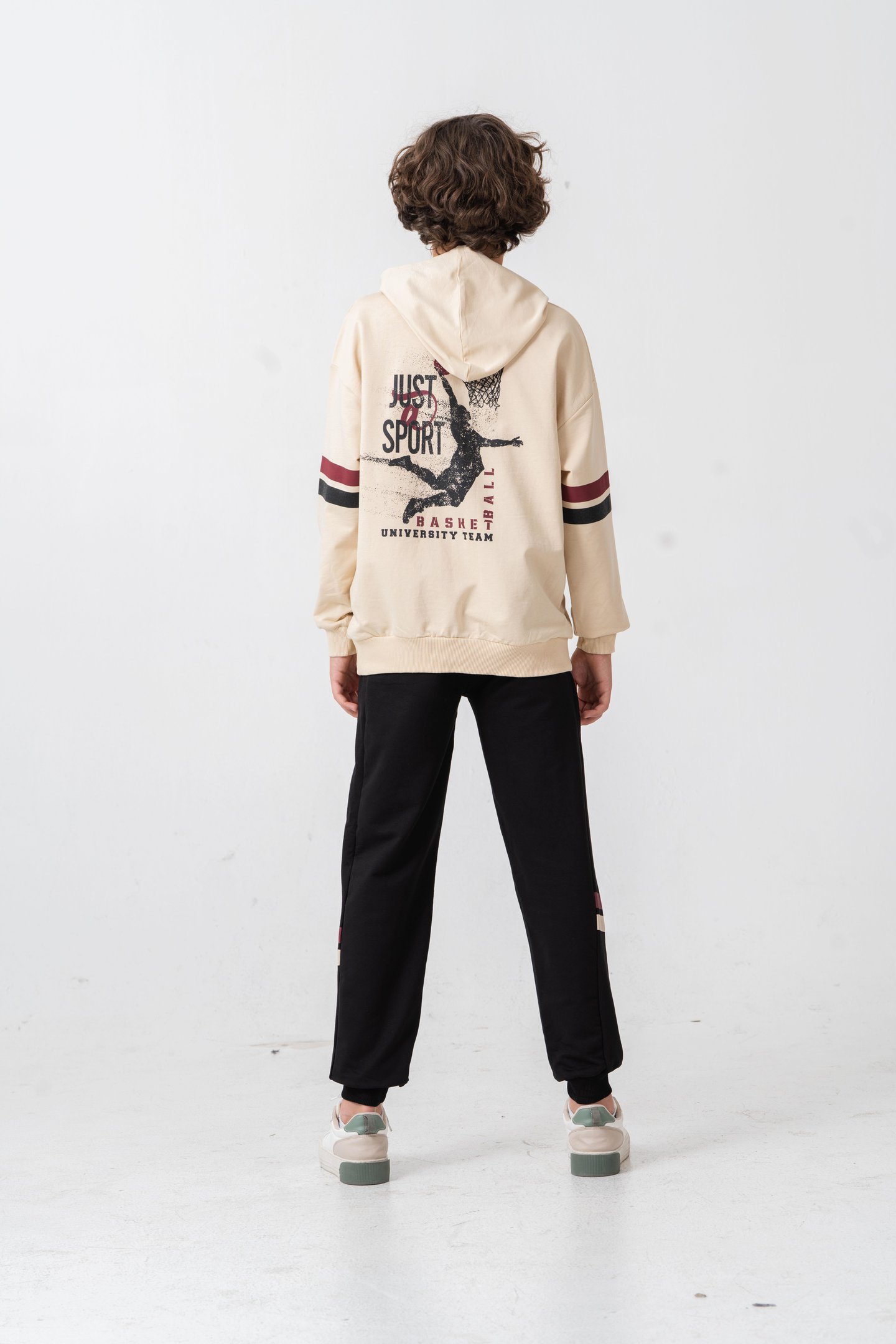 Just Sport Basketball University Team Baskılı Erkek Çocuk Alt Üst Eşofman Takımı