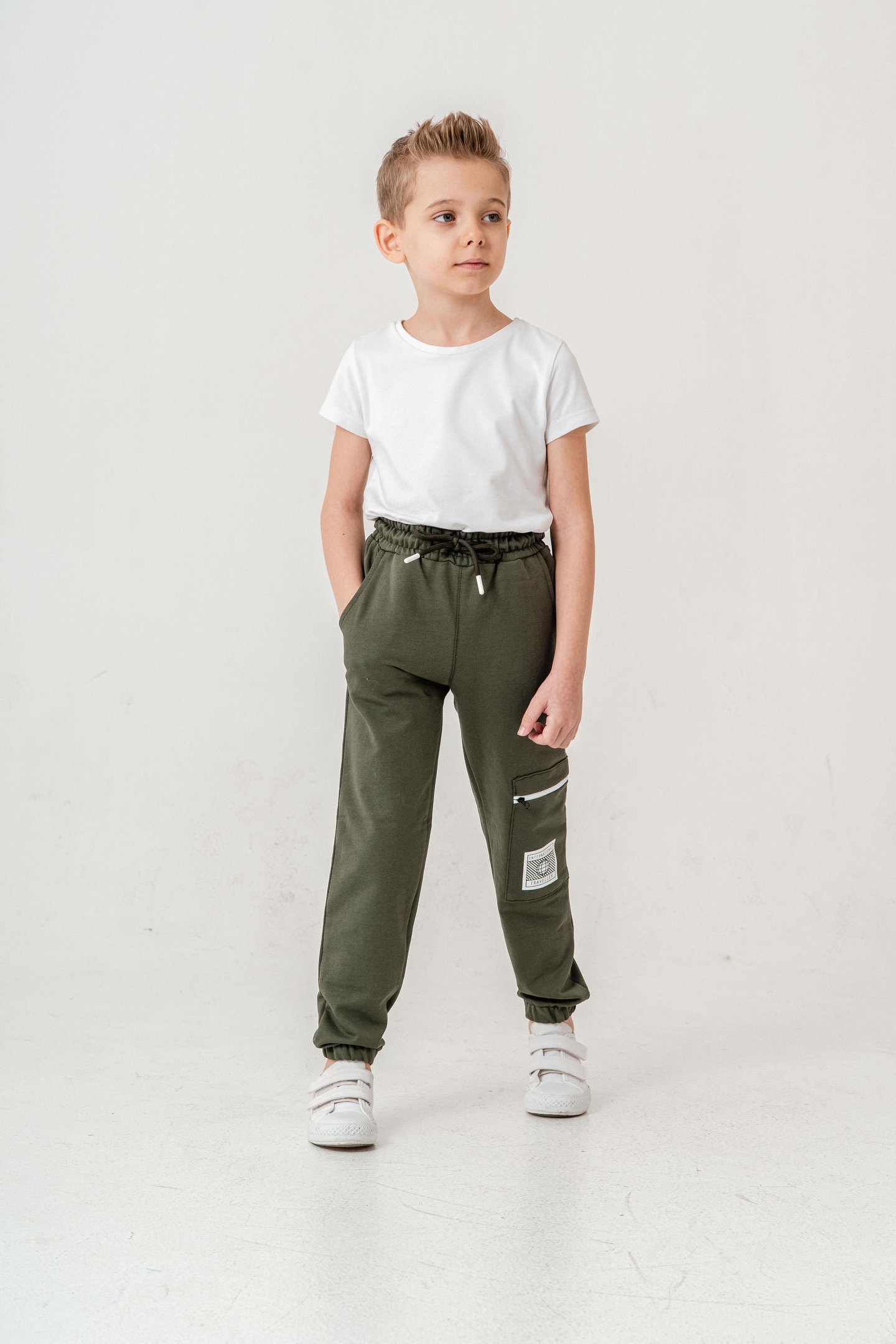 Kargo Cepli Cep Kapagı International Traveller Baskılı Erkek Çocuk Eşofman Altı