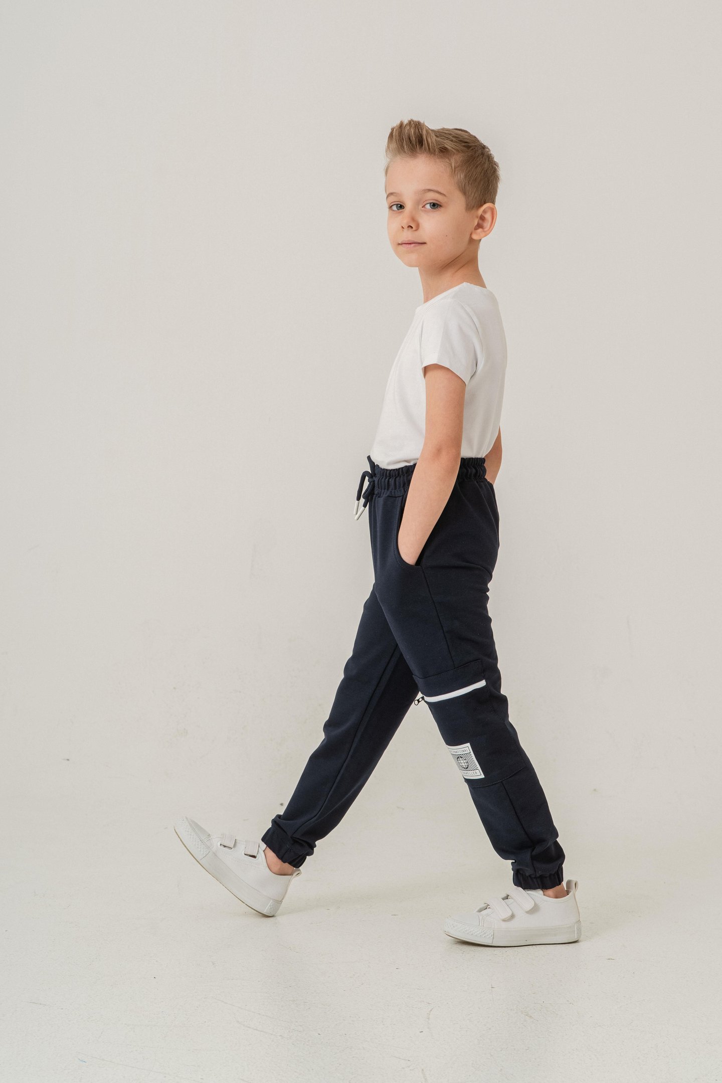 Kargo Cepli Cep Kapagı International Traveller Baskılı Erkek Çocuk Eşofman Altı