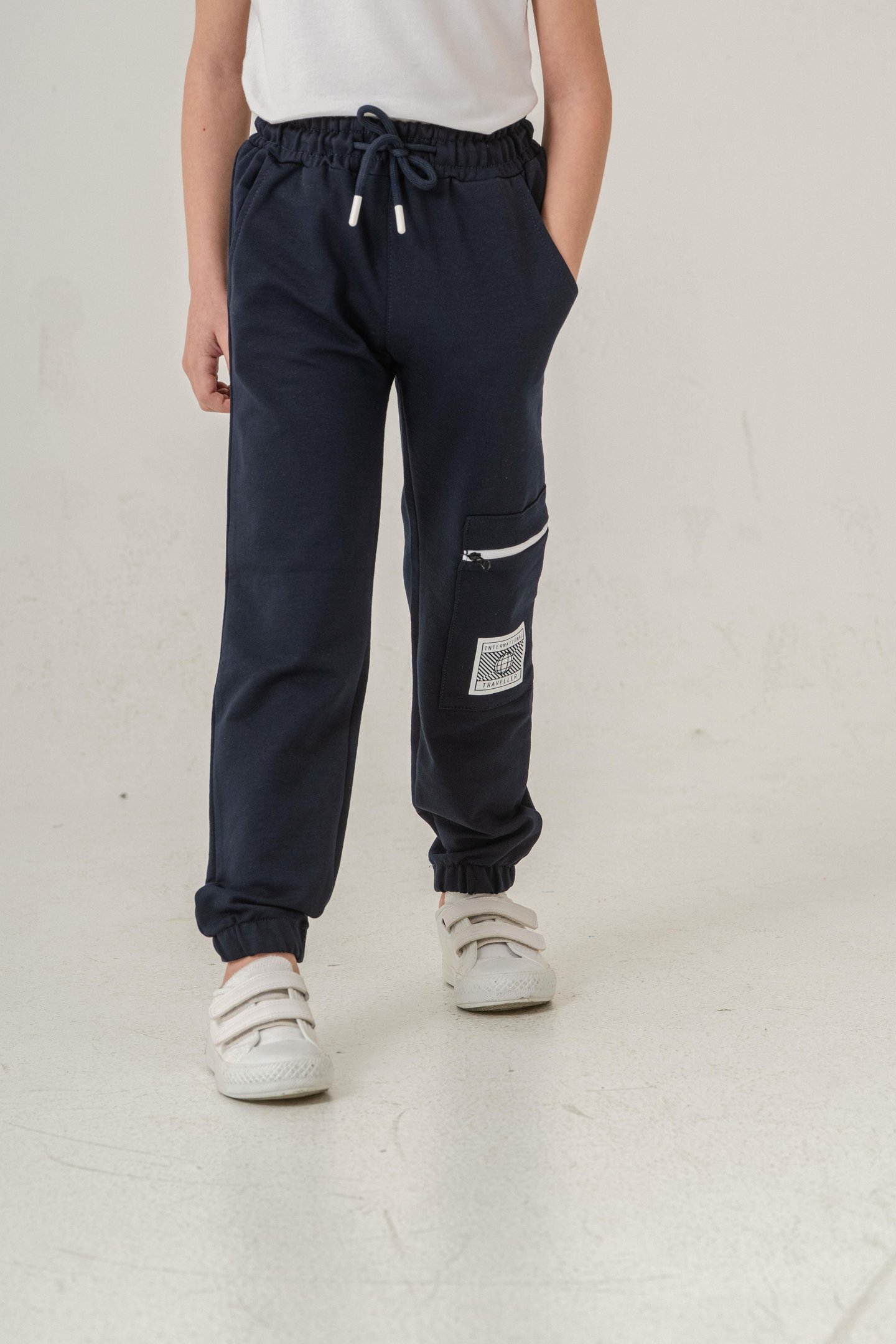 Kargo Cepli Cep Kapagı International Traveller Baskılı Erkek Çocuk Eşofman Altı